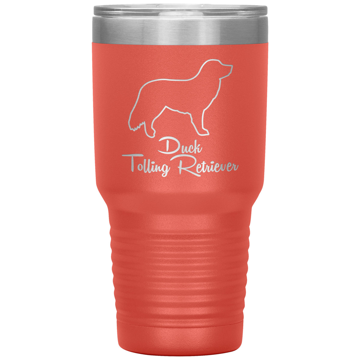 Duck Tolling Retriever Dog Outlined Silhouette 30oz Insulated Tumbler