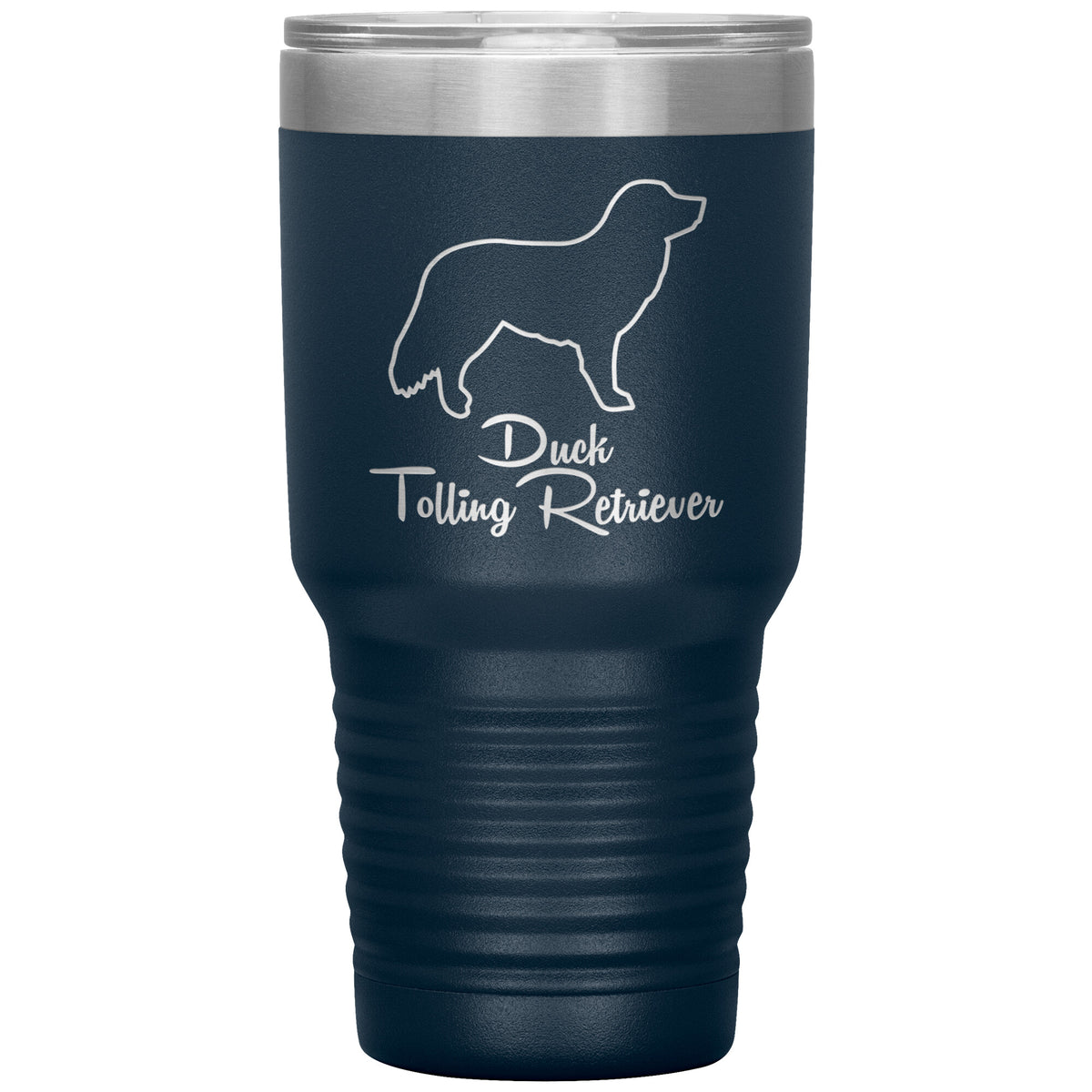 Duck Tolling Retriever Dog Outlined Silhouette 30oz Insulated Tumbler