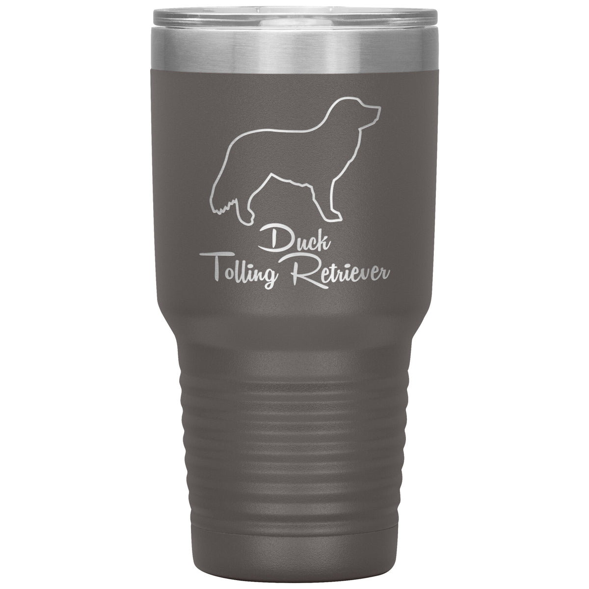 Duck Tolling Retriever Dog Outlined Silhouette 30oz Insulated Tumbler
