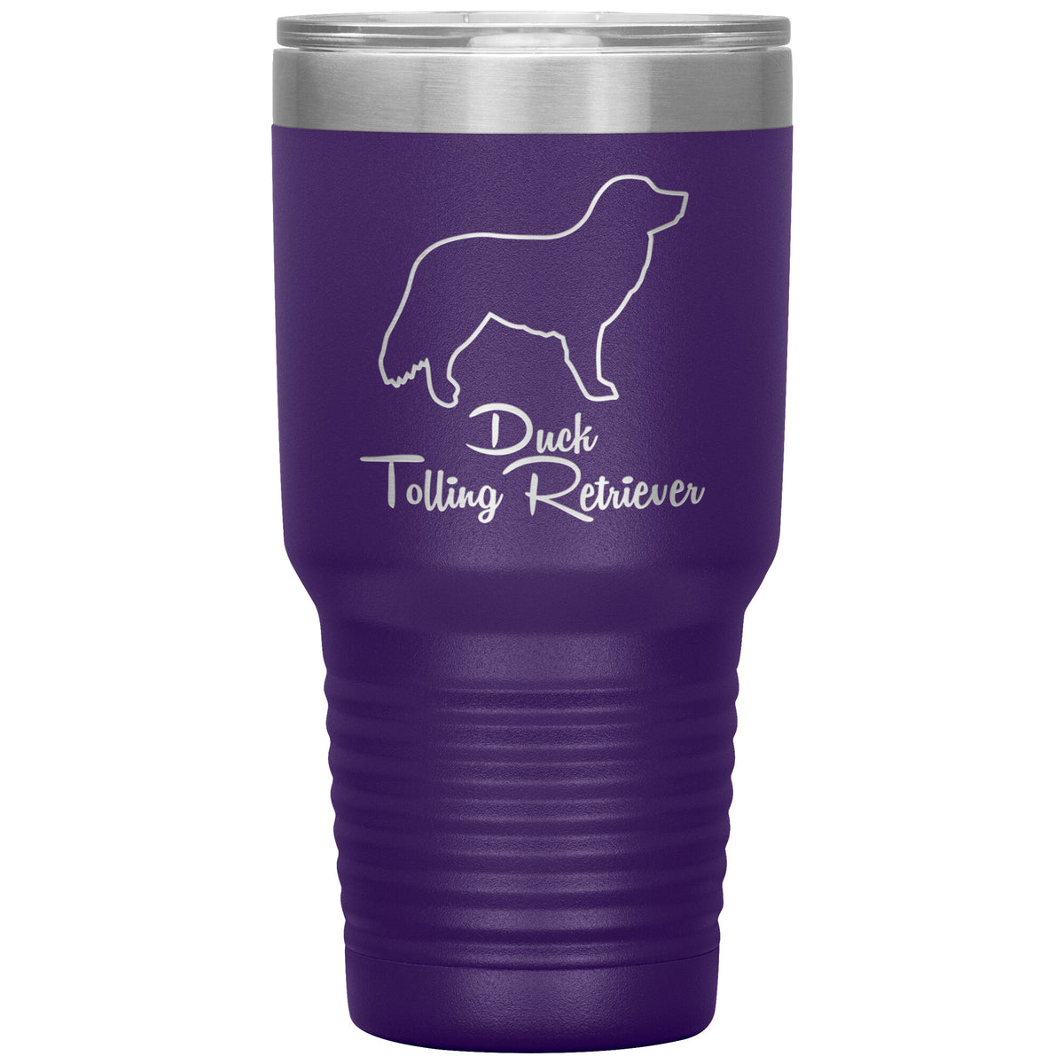 Duck Tolling Retriever Dog Outlined Silhouette 30oz Insulated Tumbler