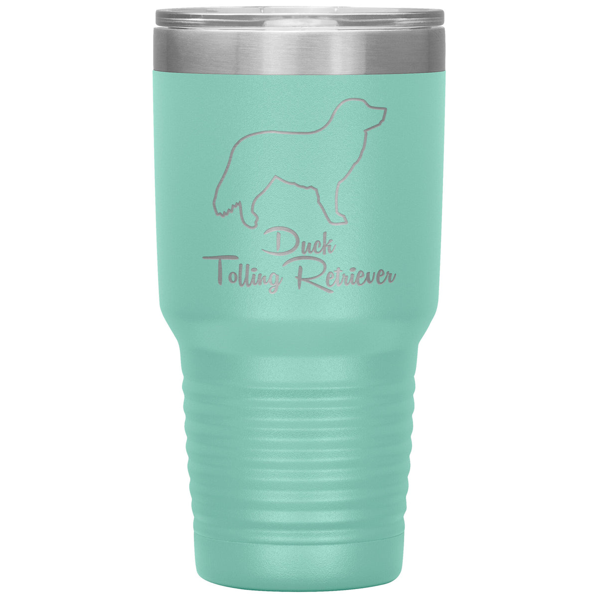 Duck Tolling Retriever Dog Outlined Silhouette 30oz Insulated Tumbler