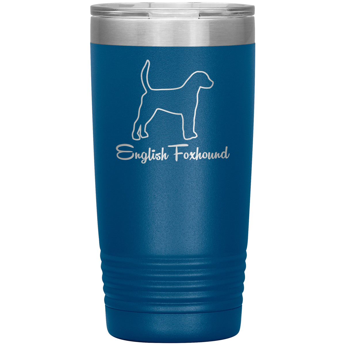 English Foxhound Dog Outlined Silhouette 20oz Insulated Tumbler