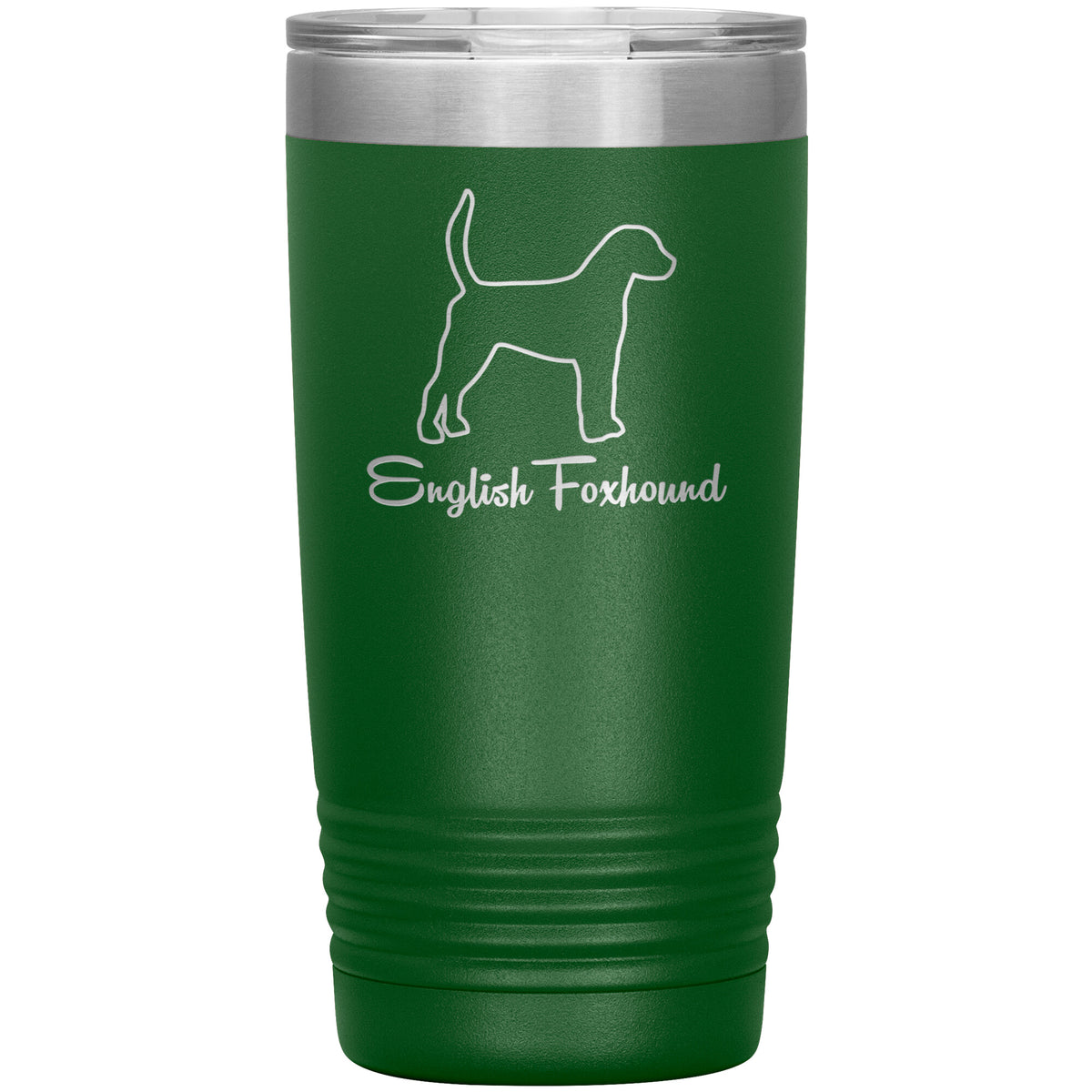 English Foxhound Dog Outlined Silhouette 20oz Insulated Tumbler