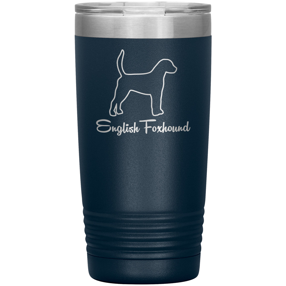 English Foxhound Dog Outlined Silhouette 20oz Insulated Tumbler