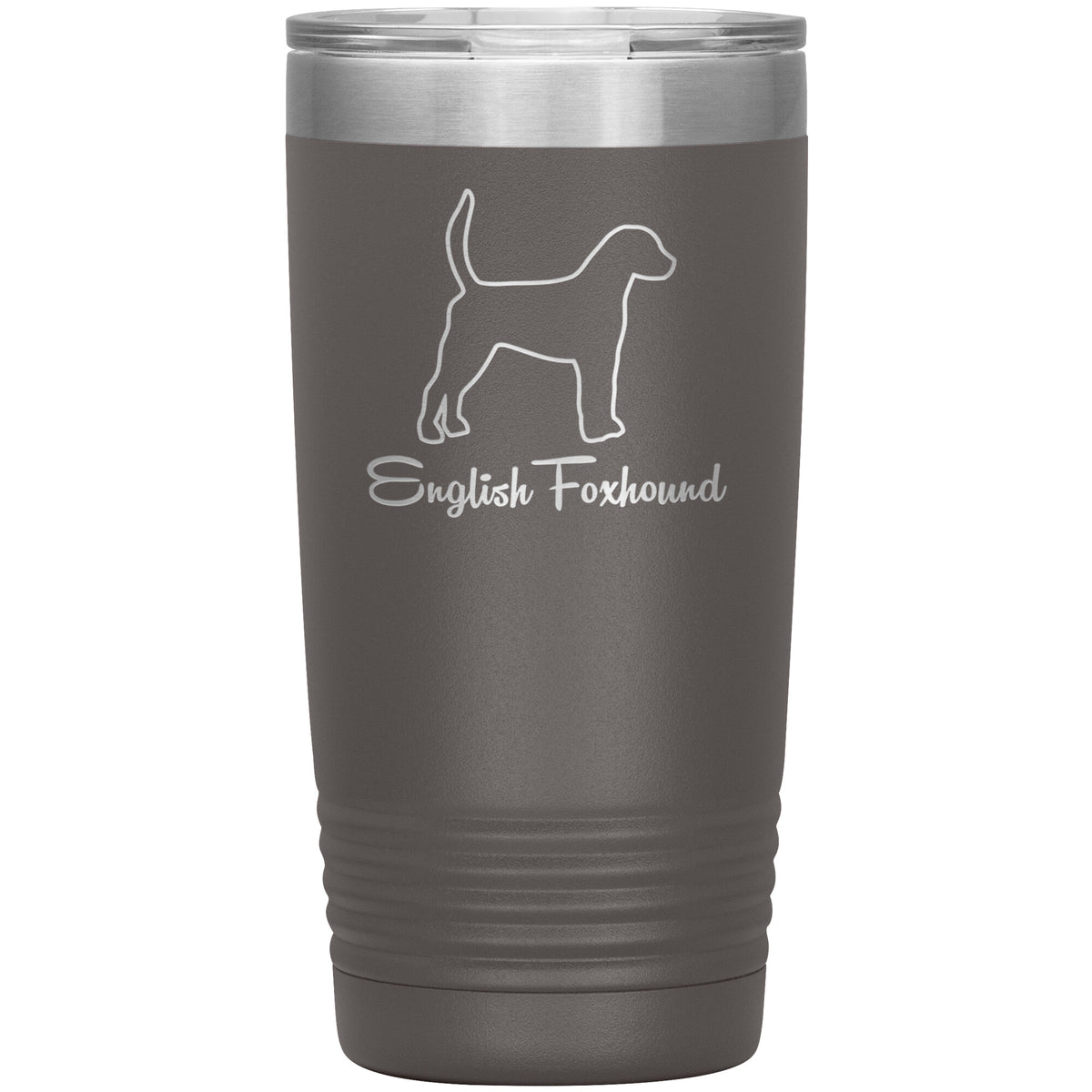 English Foxhound Dog Outlined Silhouette 20oz Insulated Tumbler