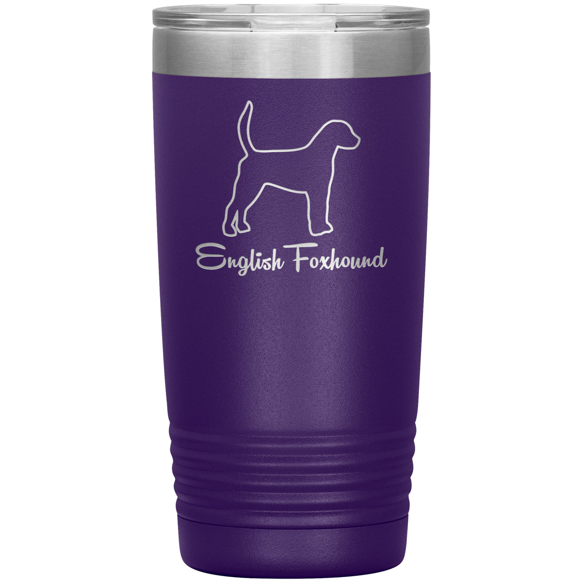 English Foxhound Dog Outlined Silhouette 20oz Insulated Tumbler