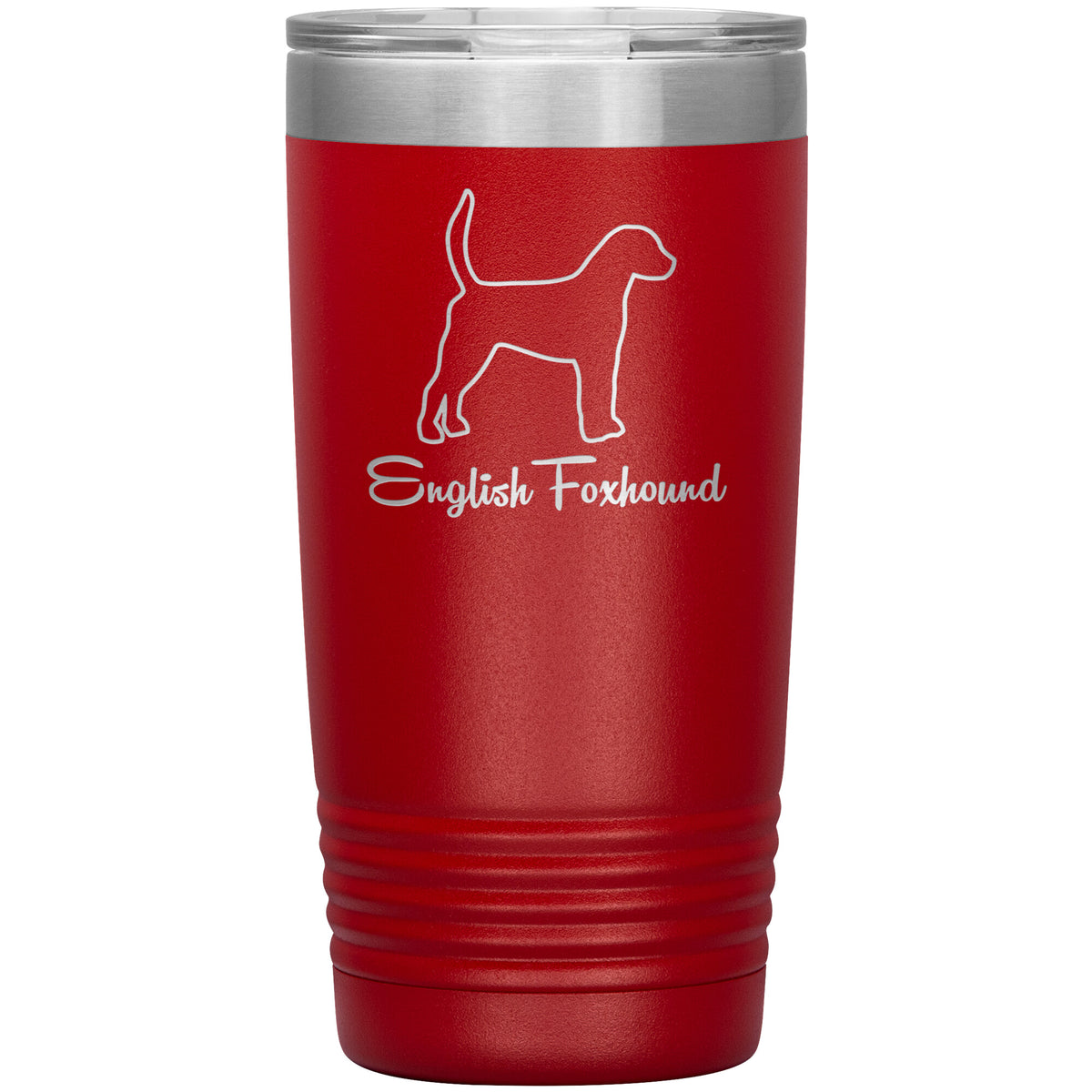 English Foxhound Dog Outlined Silhouette 20oz Insulated Tumbler