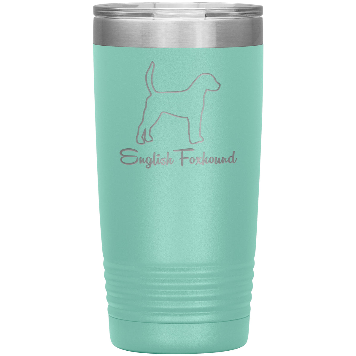 English Foxhound Dog Outlined Silhouette 20oz Insulated Tumbler
