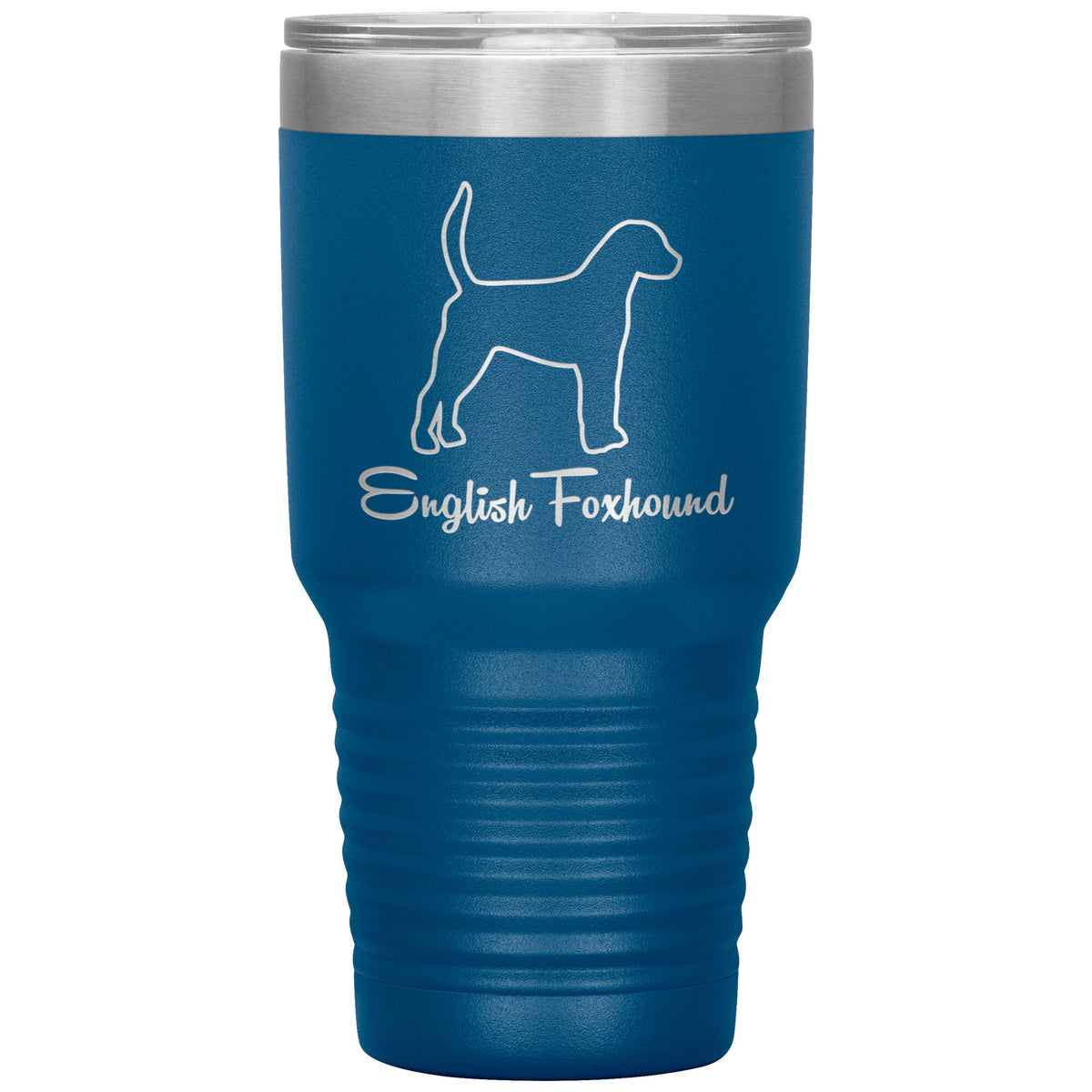 English Foxhound Dog Outlined Silhouette 30oz Insulated Tumbler