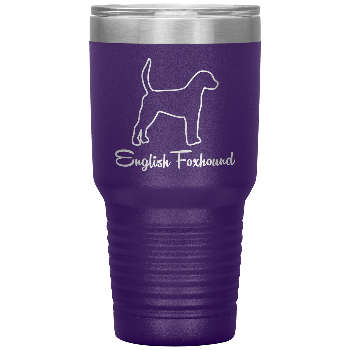 English Foxhound Dog Outlined Silhouette 30oz Insulated Tumbler