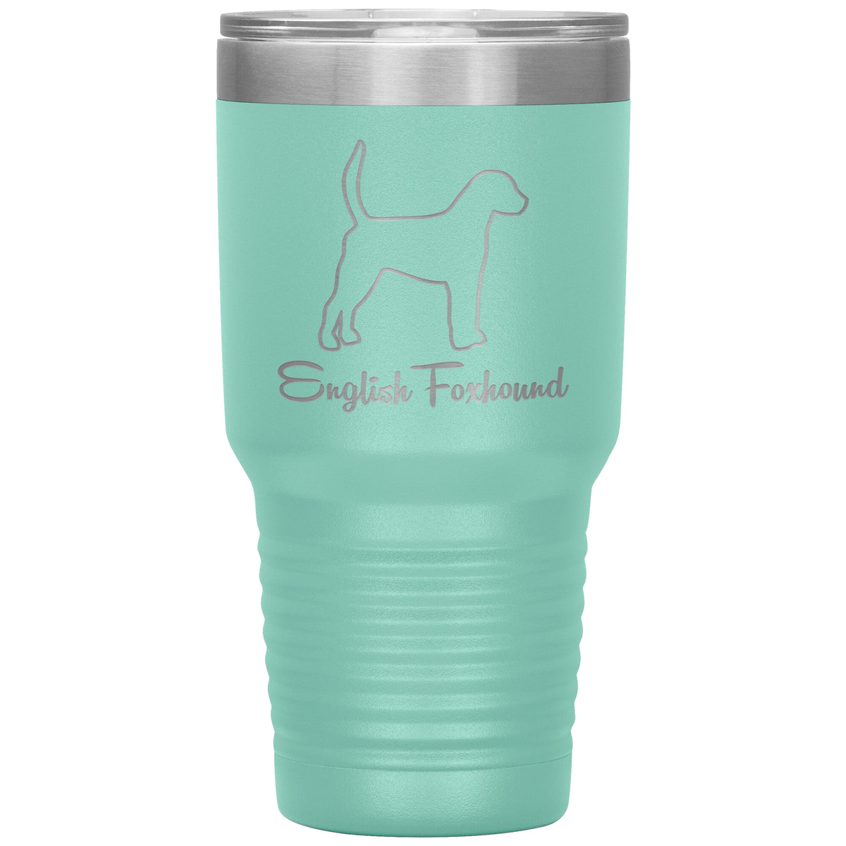 English Foxhound Dog Outlined Silhouette 30oz Insulated Tumbler
