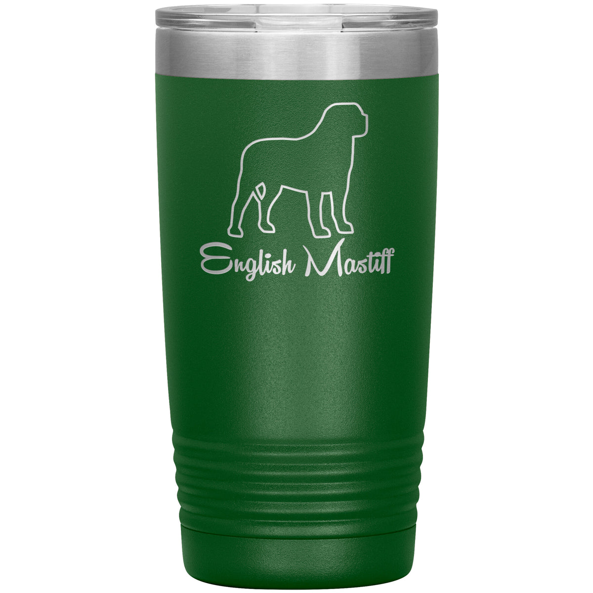 English Mastiff Dog Outlined Silhouette 20oz Insulated Tumbler