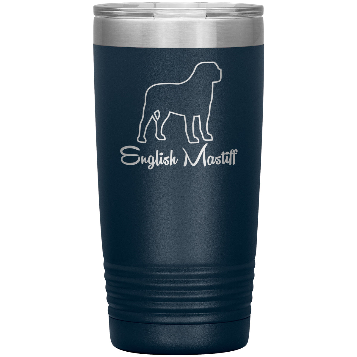 English Mastiff Dog Outlined Silhouette 20oz Insulated Tumbler
