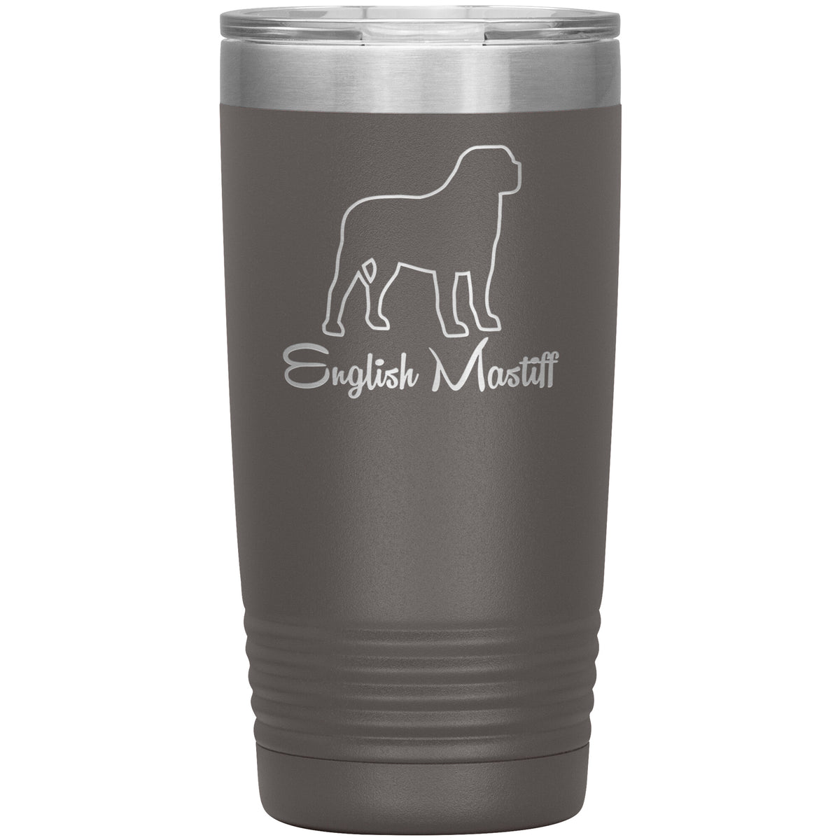English Mastiff Dog Outlined Silhouette 20oz Insulated Tumbler