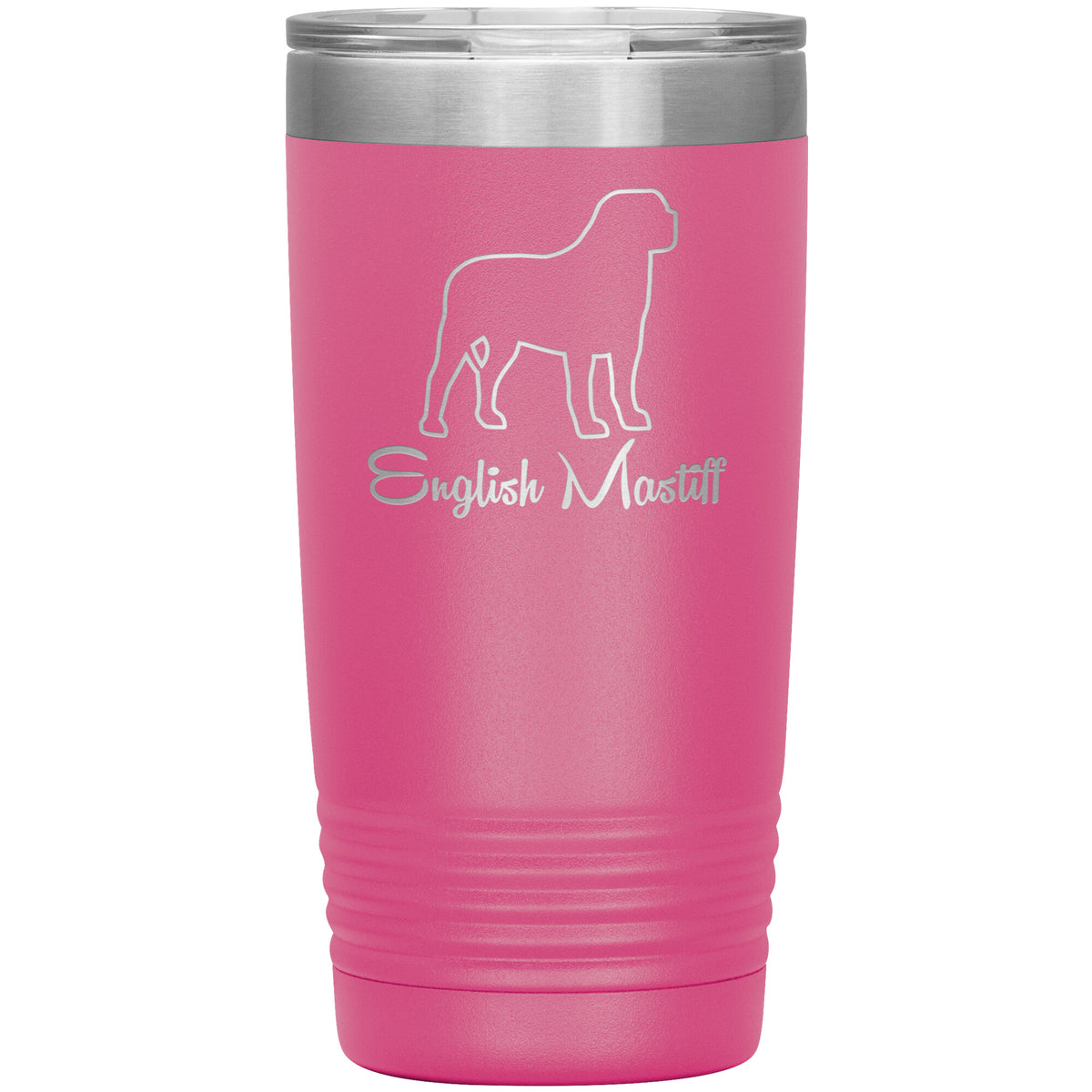 English Mastiff Dog Outlined Silhouette 20oz Insulated Tumbler