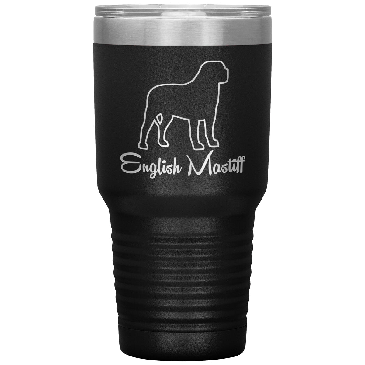 English Mastiff Dog Outlined Silhouette 30oz Insulated Tumbler
