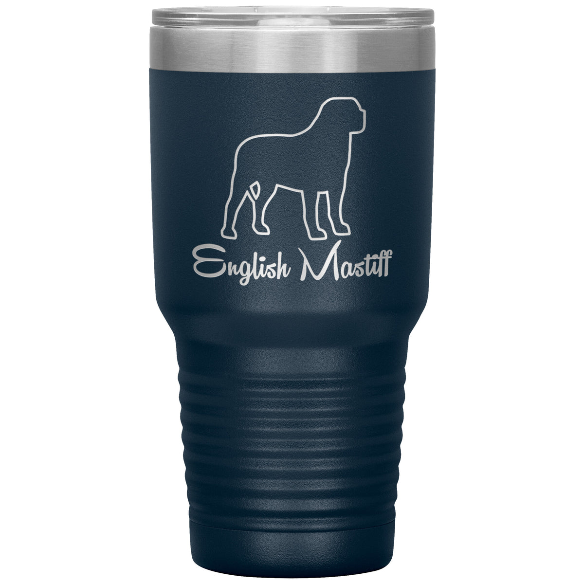 English Mastiff Dog Outlined Silhouette 30oz Insulated Tumbler
