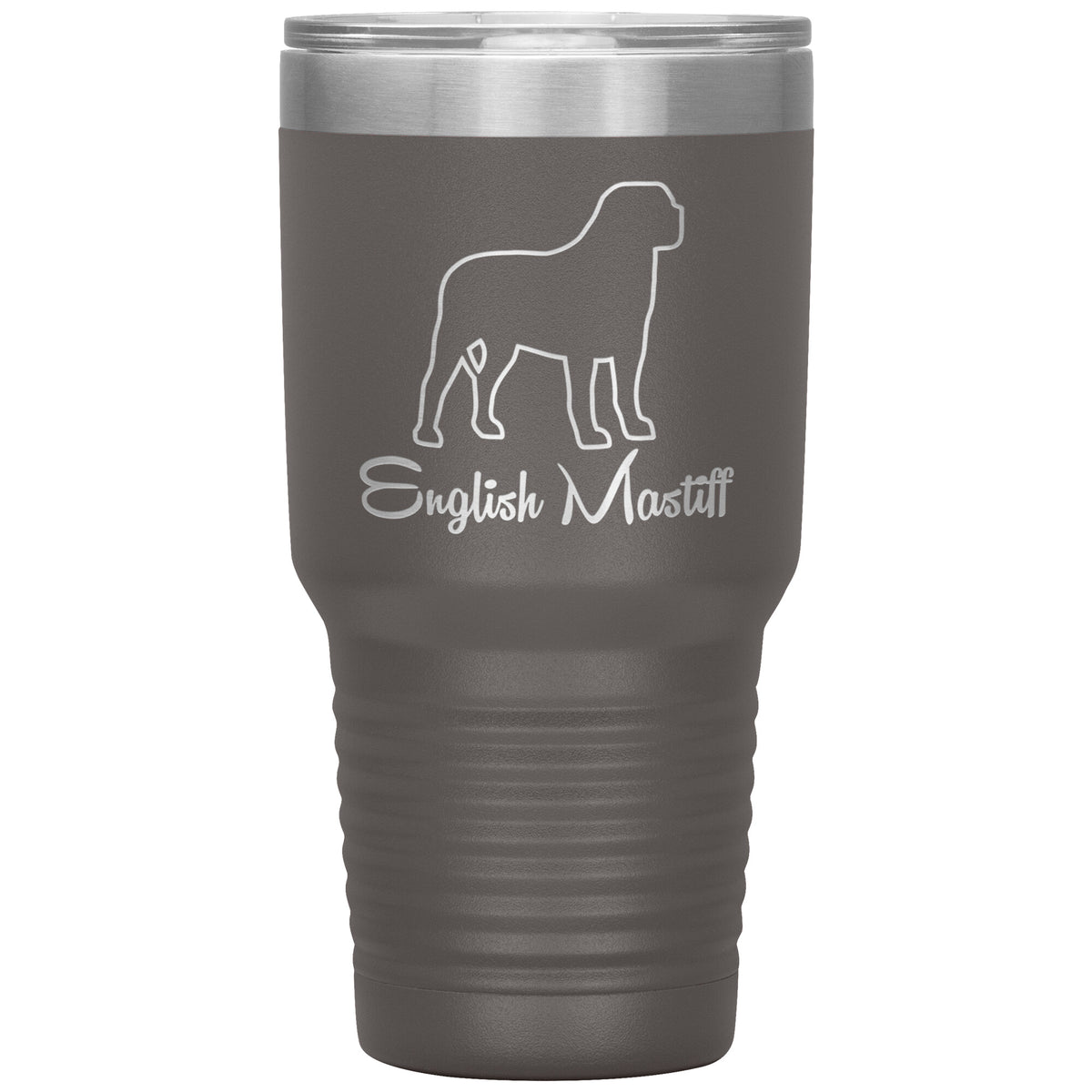 English Mastiff Dog Outlined Silhouette 30oz Insulated Tumbler