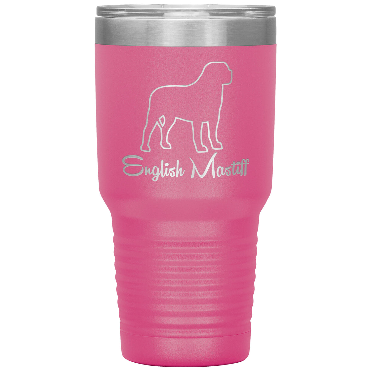 English Mastiff Dog Outlined Silhouette 30oz Insulated Tumbler