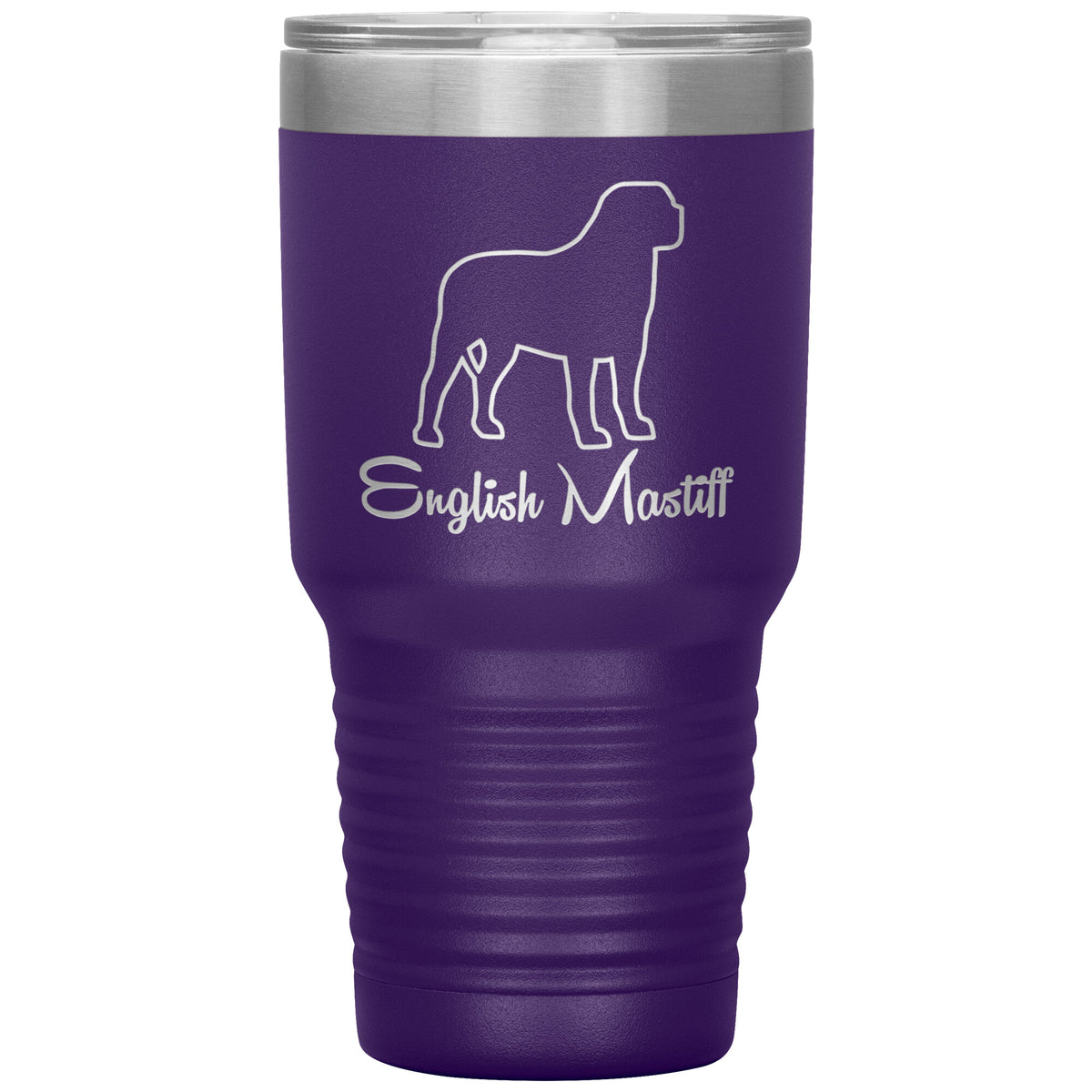 English Mastiff Dog Outlined Silhouette 30oz Insulated Tumbler