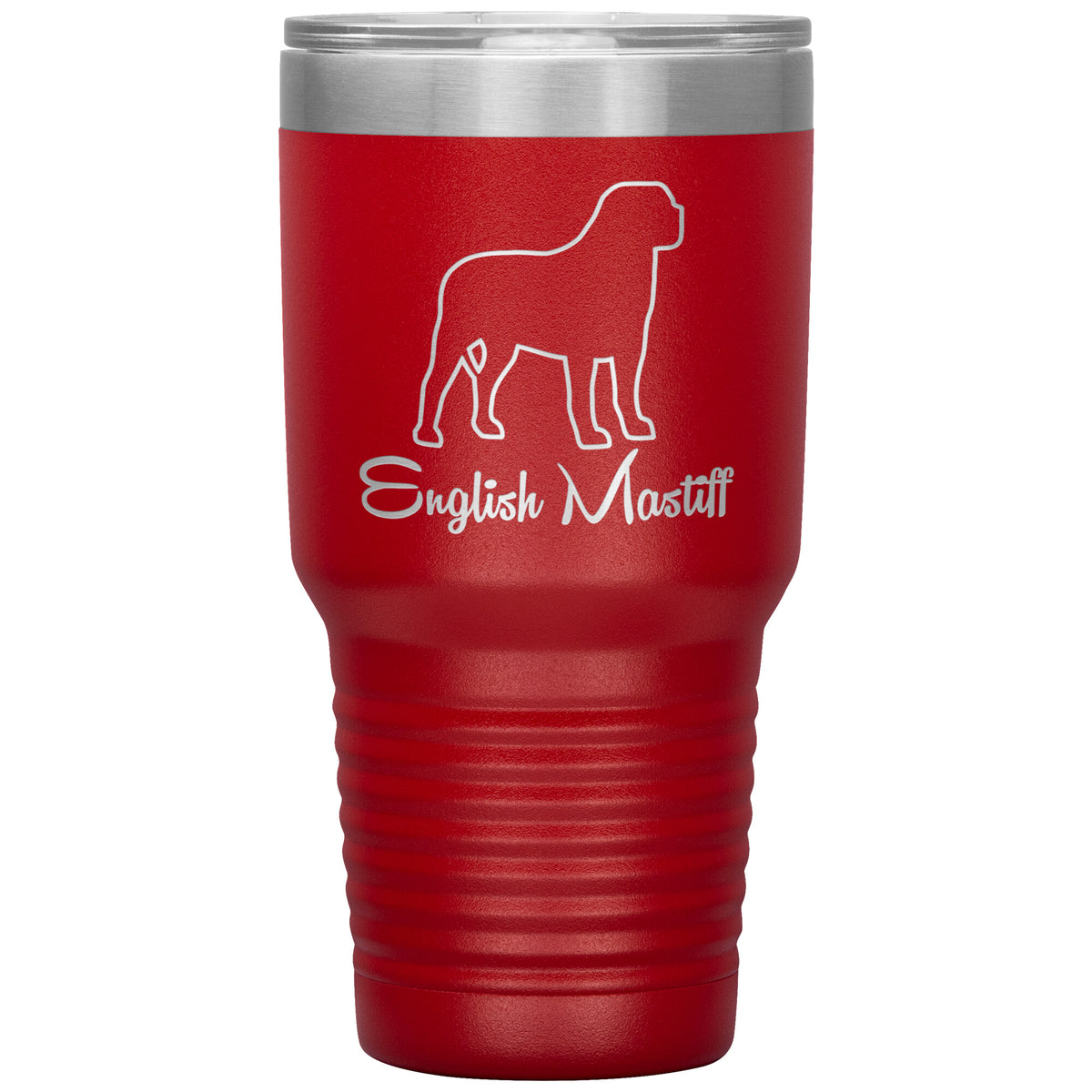 English Mastiff Dog Outlined Silhouette 30oz Insulated Tumbler