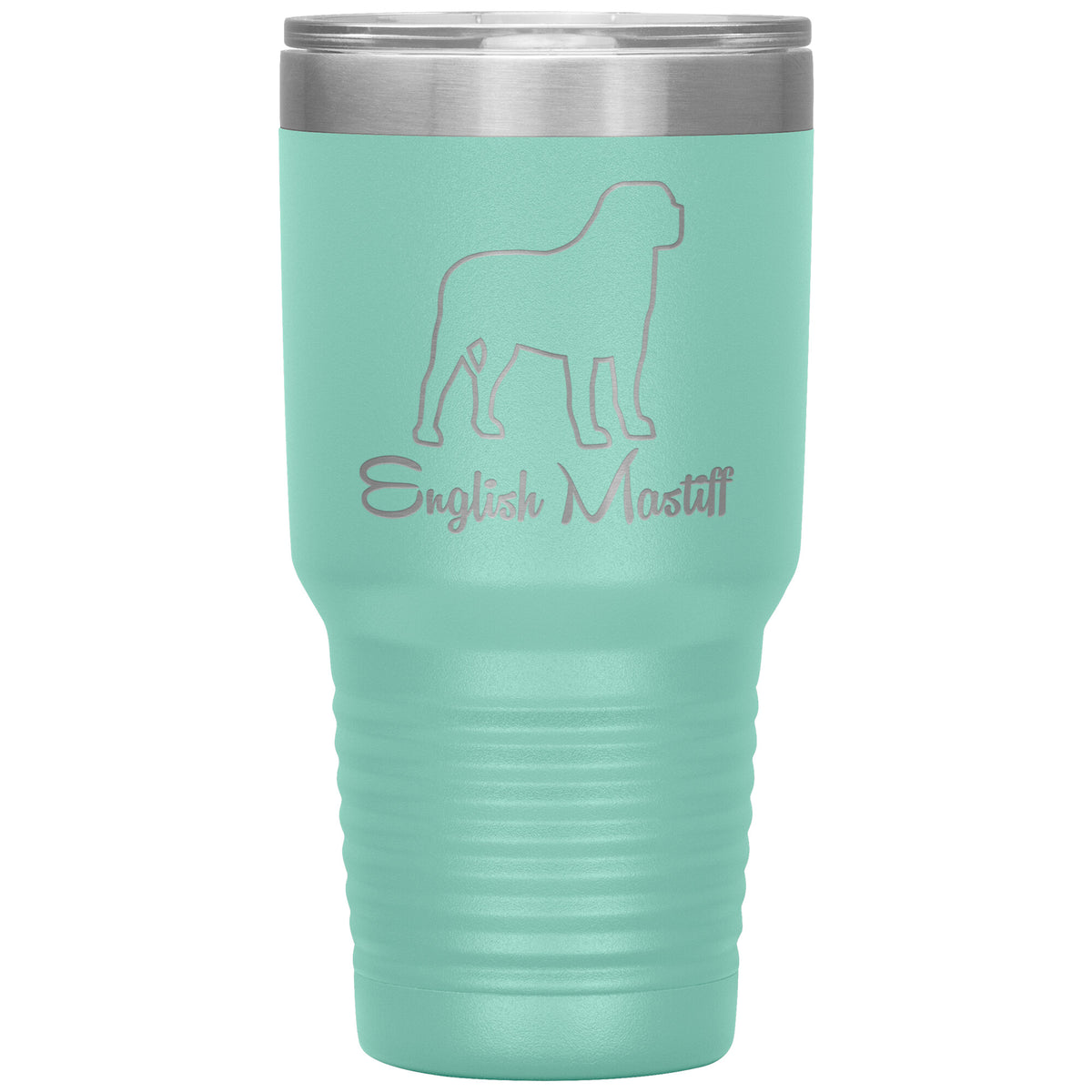 English Mastiff Dog Outlined Silhouette 30oz Insulated Tumbler