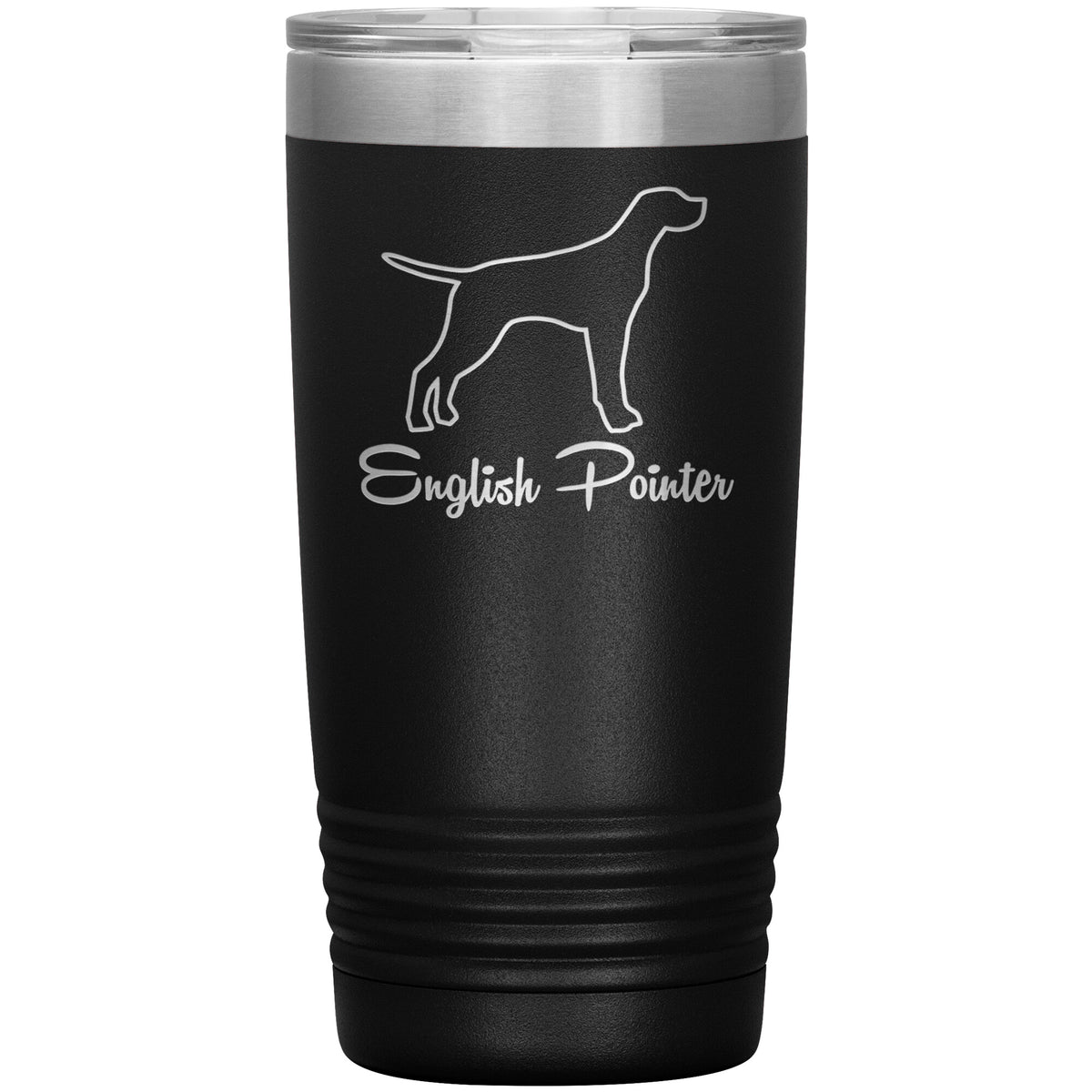 English Pointer Dog Outlined Silhouette 20oz Insulated Tumbler
