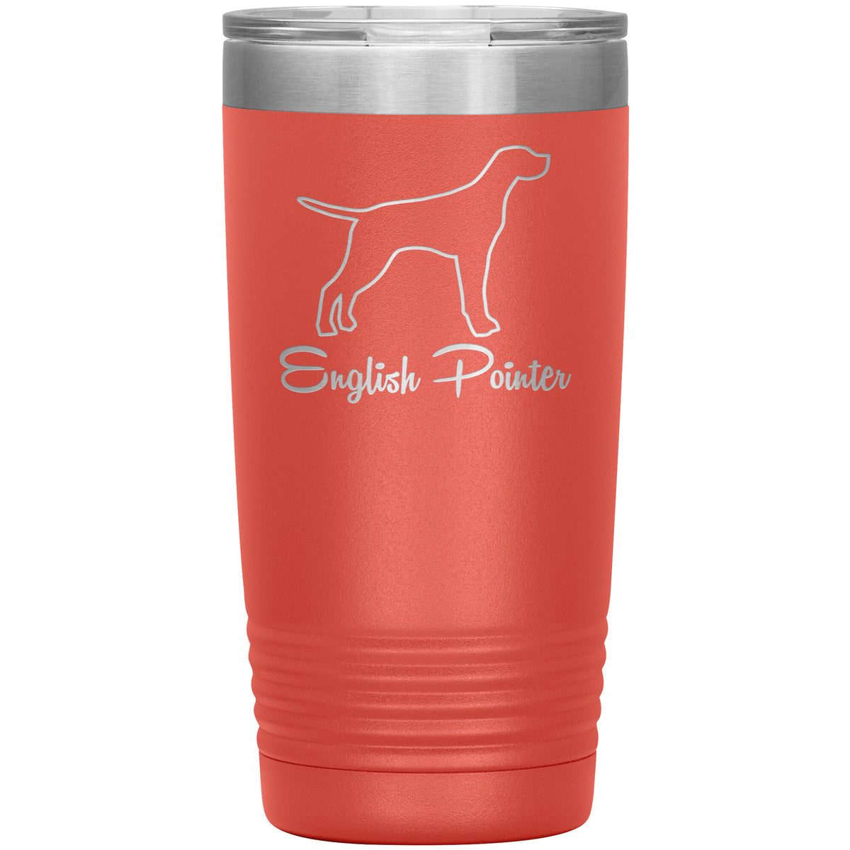 English Pointer Dog Outlined Silhouette 20oz Insulated Tumbler