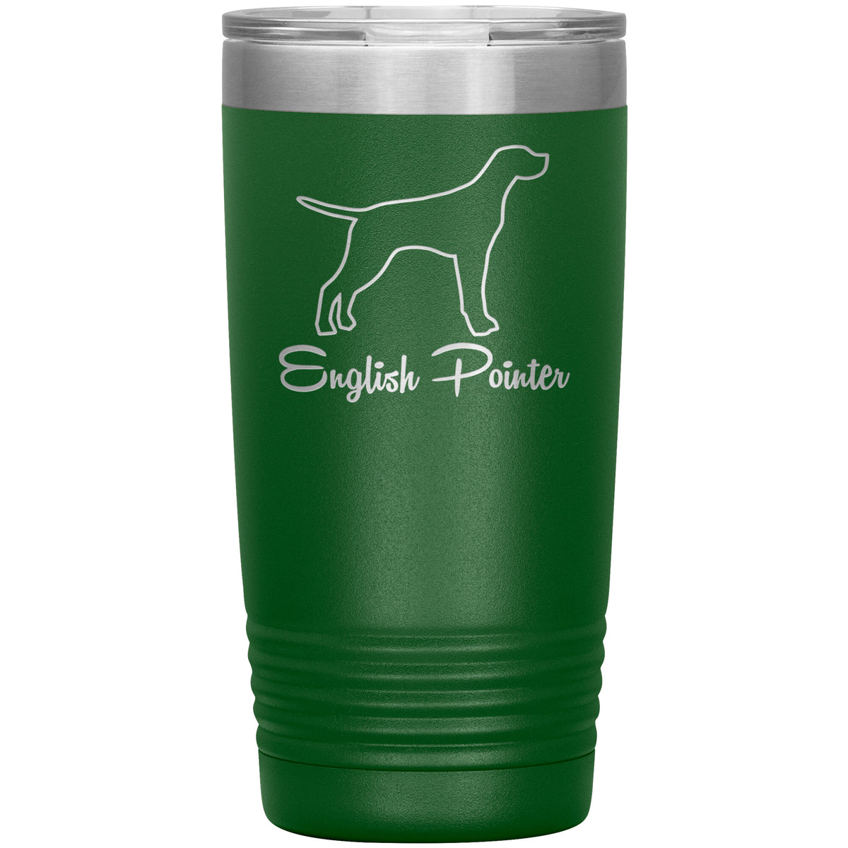 English Pointer Dog Outlined Silhouette 20oz Insulated Tumbler