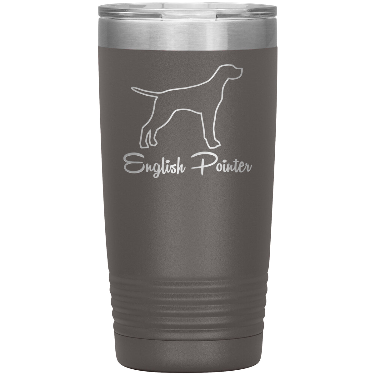 English Pointer Dog Outlined Silhouette 20oz Insulated Tumbler
