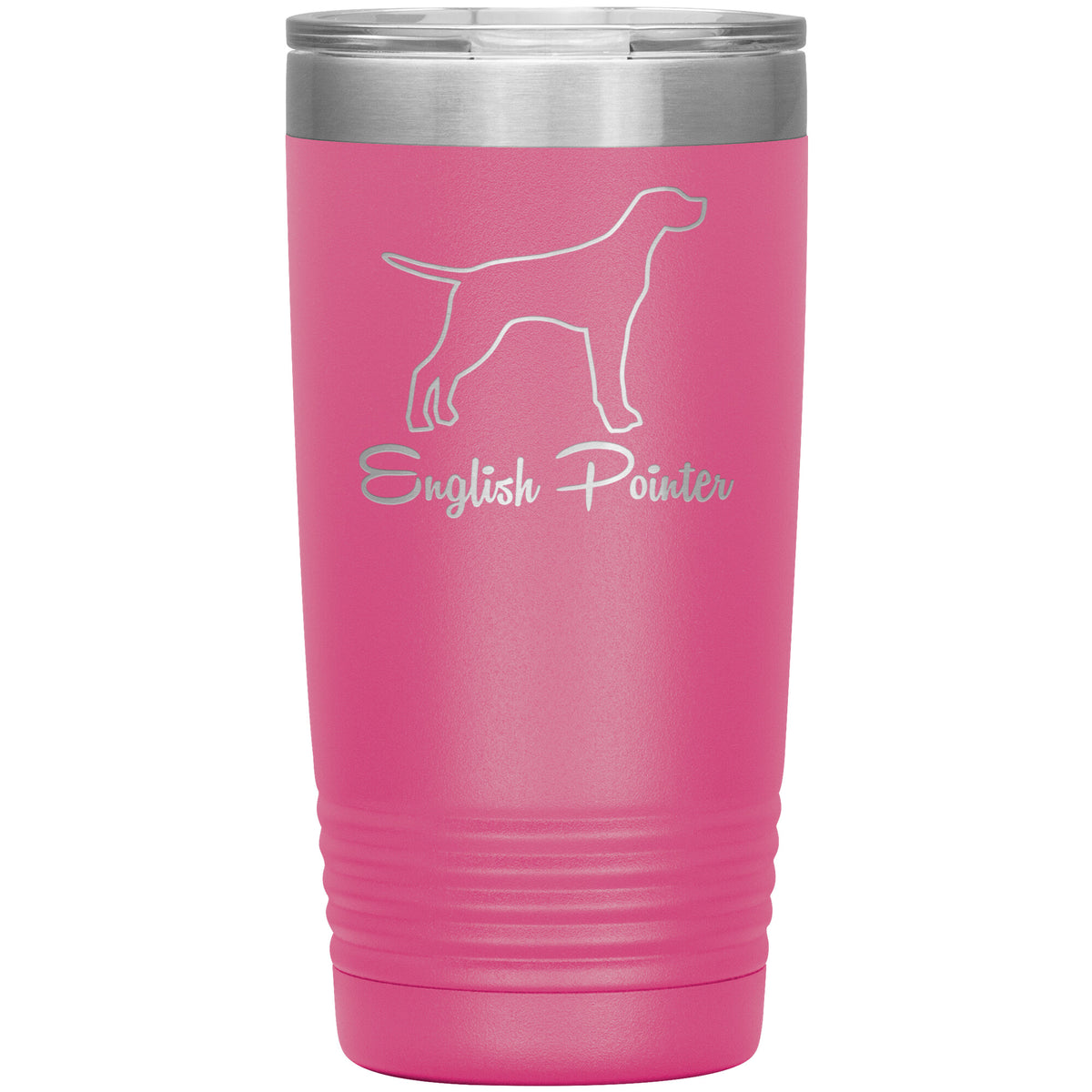 English Pointer Dog Outlined Silhouette 20oz Insulated Tumbler