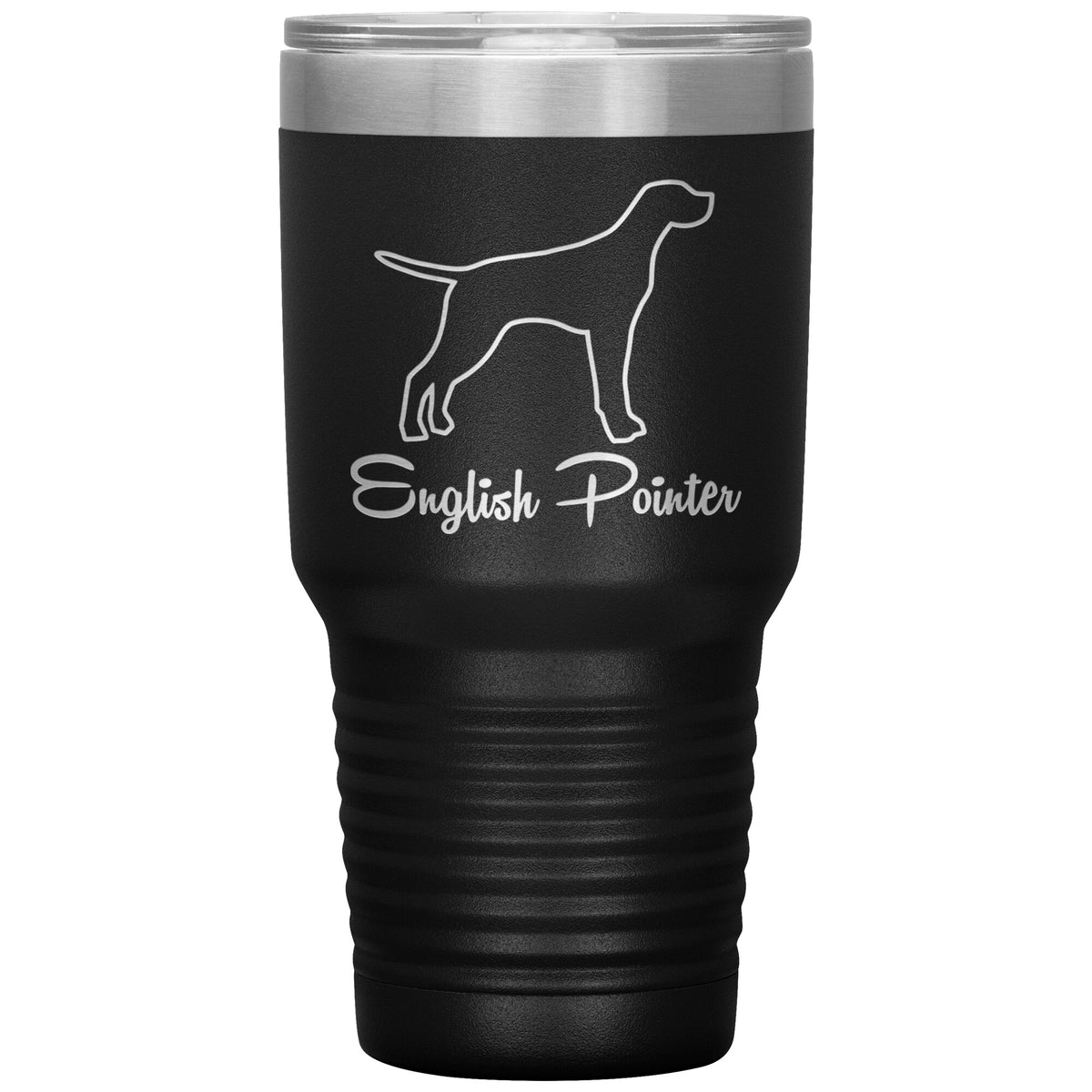 English Pointer Dog Outlined Silhouette 30oz Insulated Tumbler