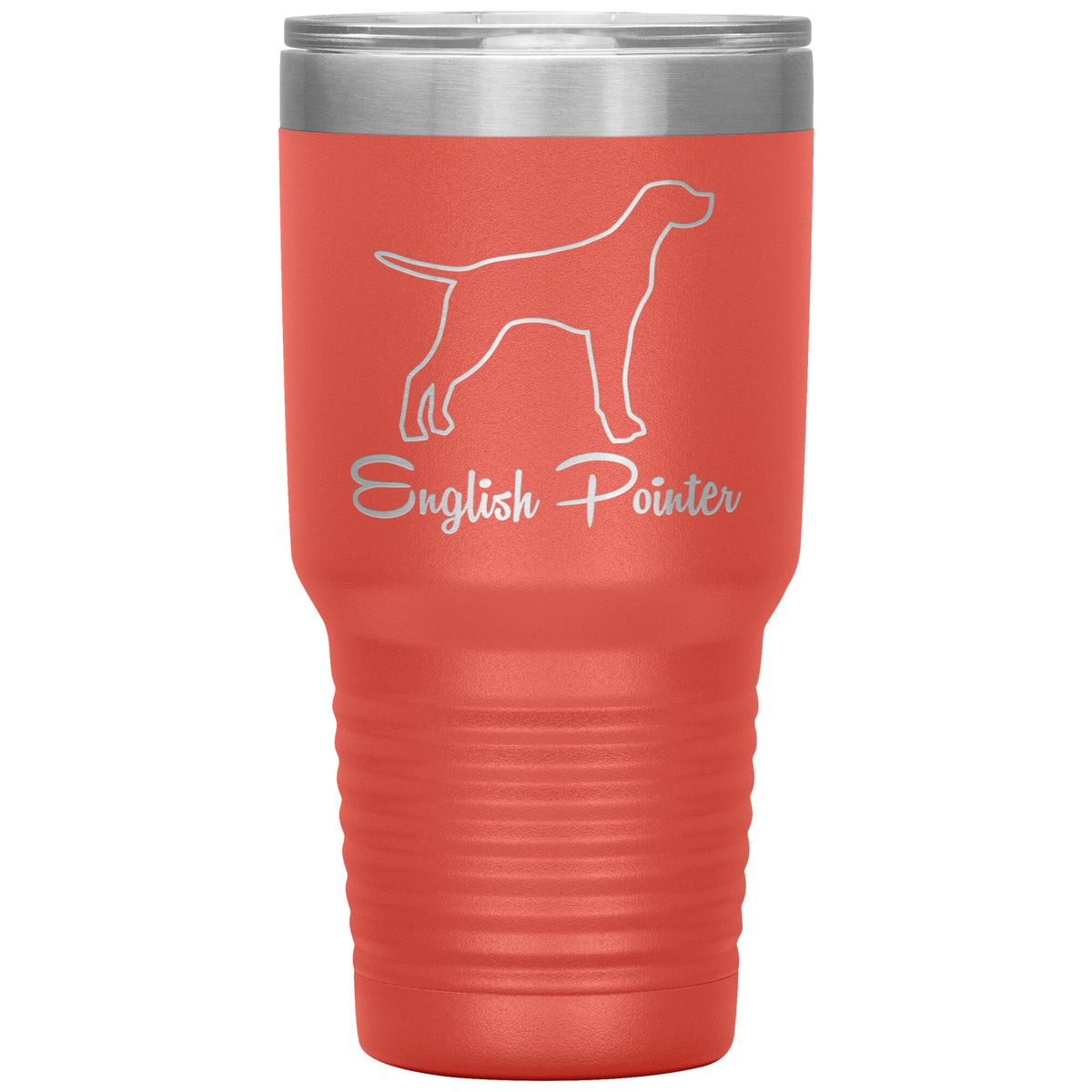 English Pointer Dog Outlined Silhouette 30oz Insulated Tumbler