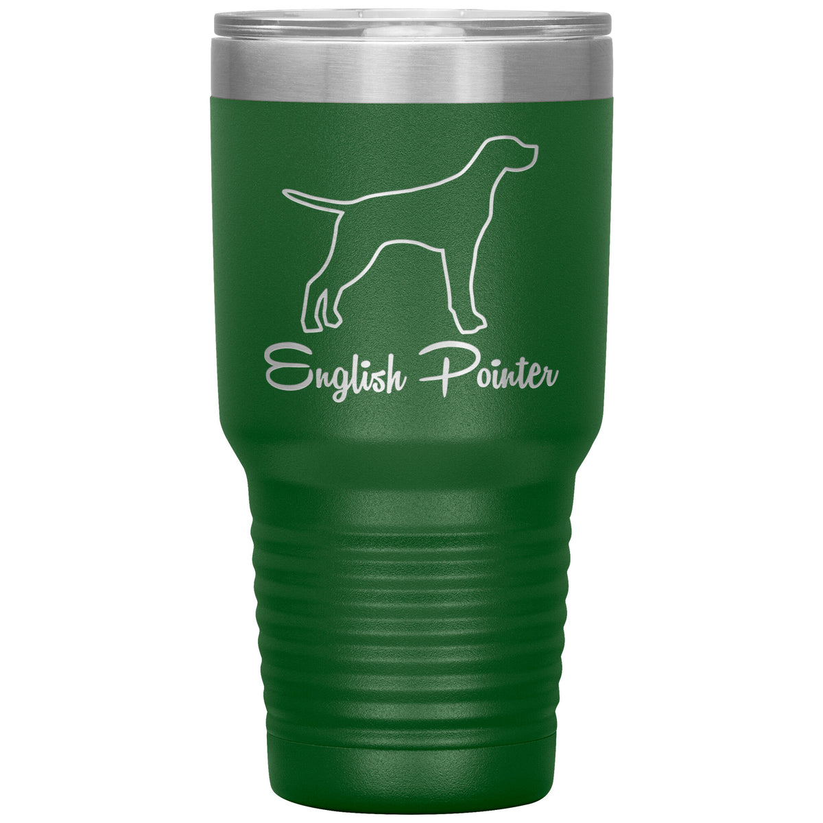 English Pointer Dog Outlined Silhouette 30oz Insulated Tumbler