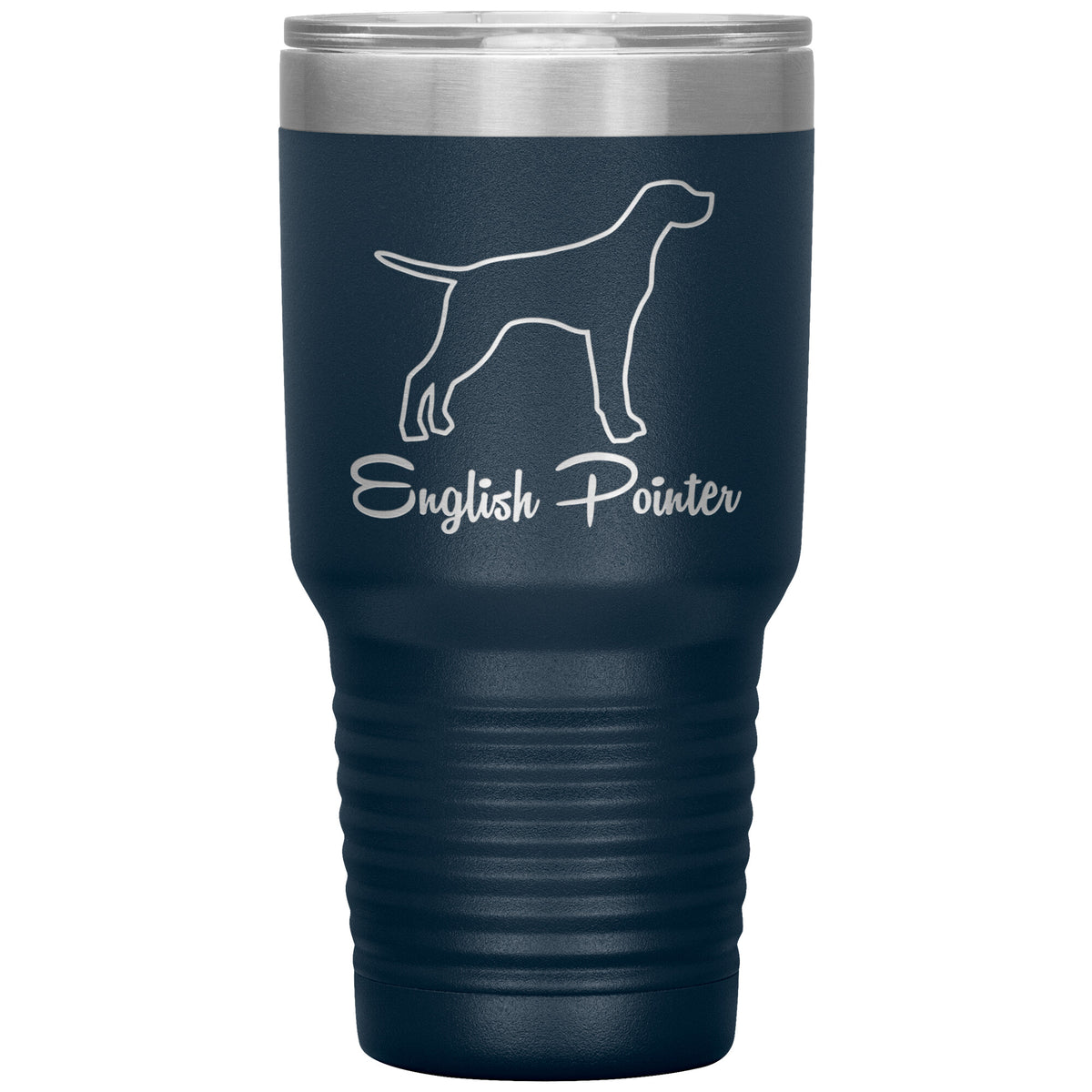 English Pointer Dog Outlined Silhouette 30oz Insulated Tumbler