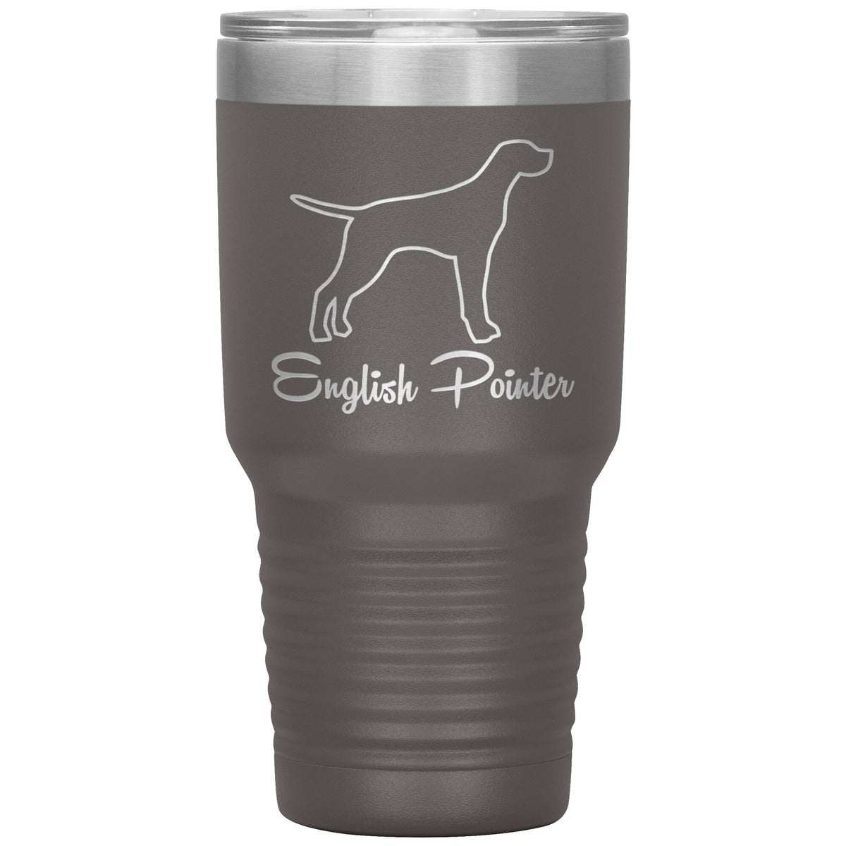 English Pointer Dog Outlined Silhouette 30oz Insulated Tumbler