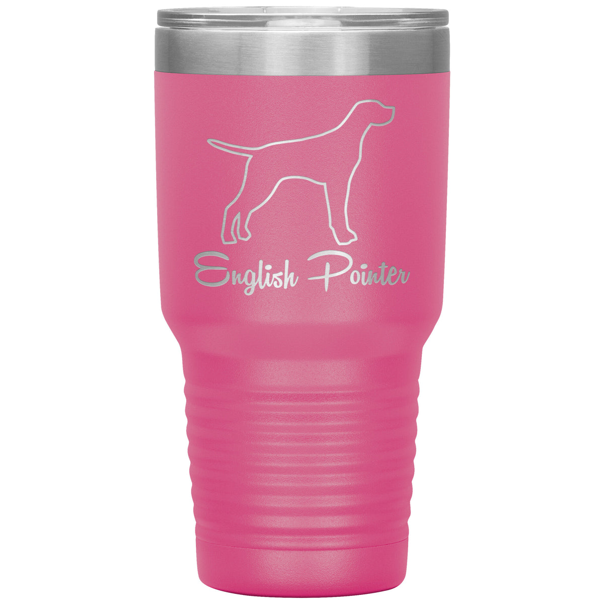 English Pointer Dog Outlined Silhouette 30oz Insulated Tumbler