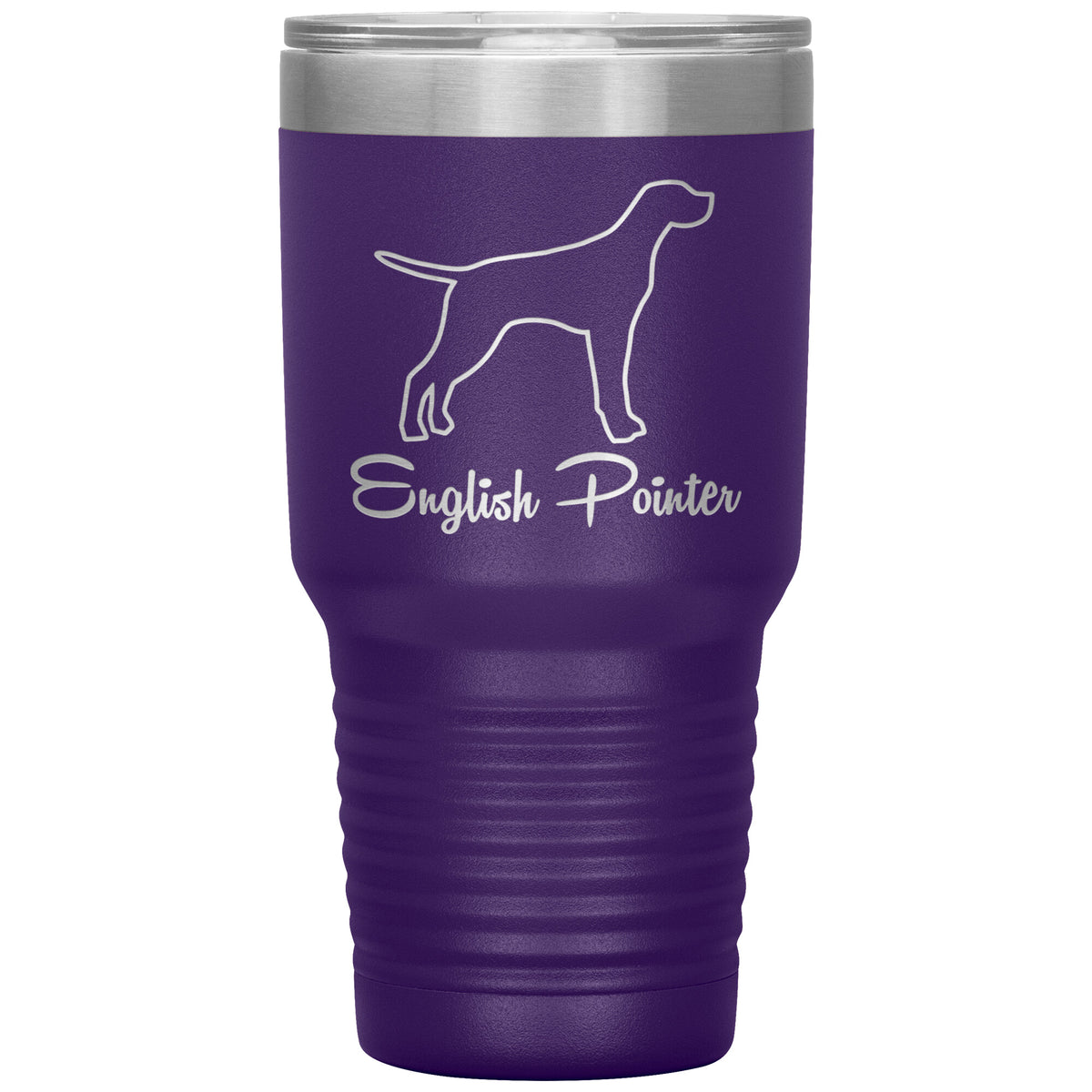 English Pointer Dog Outlined Silhouette 30oz Insulated Tumbler