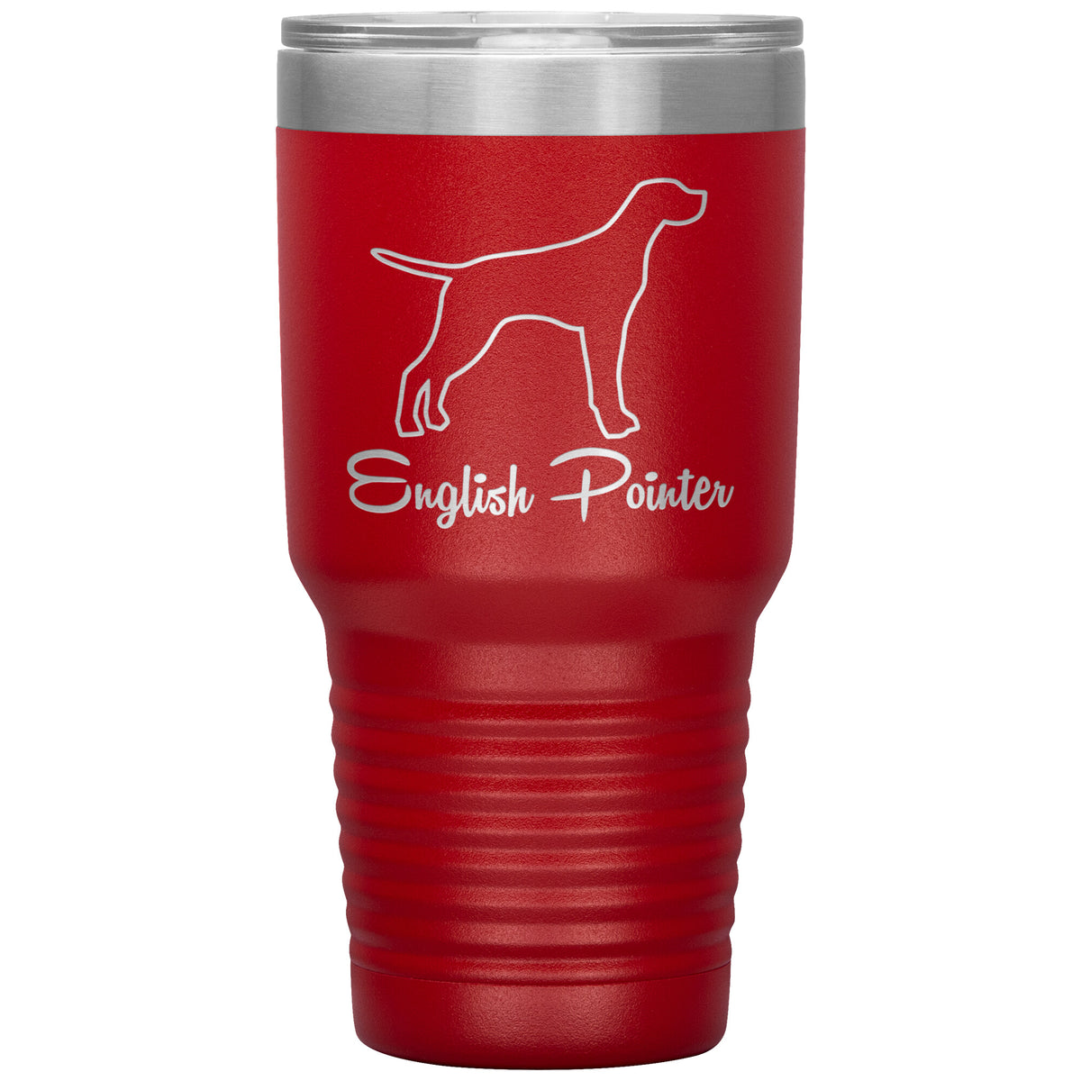 English Pointer Dog Outlined Silhouette 30oz Insulated Tumbler