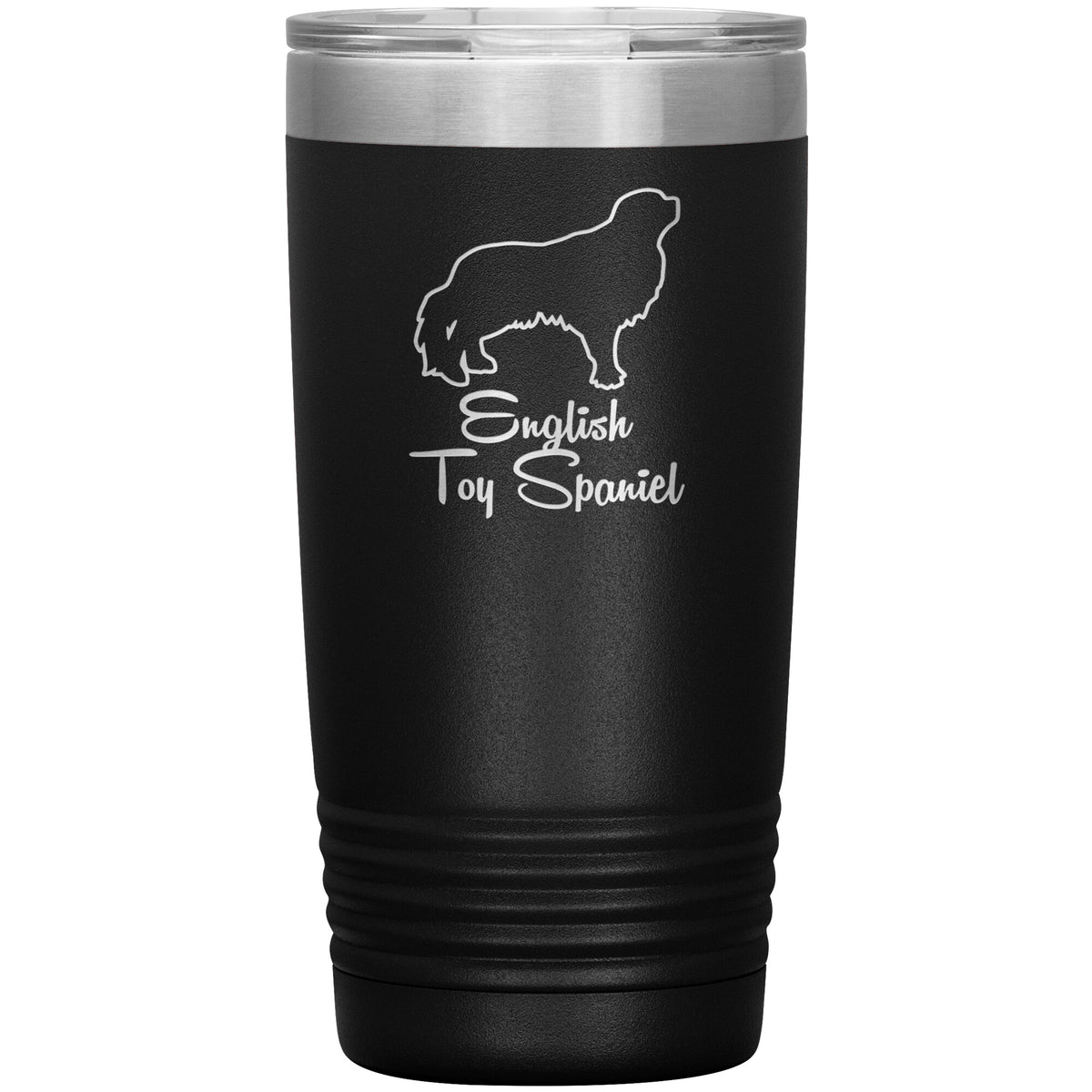 English Toy Spaniel Dog Outlined Silhouette 20oz Insulated Tumbler
