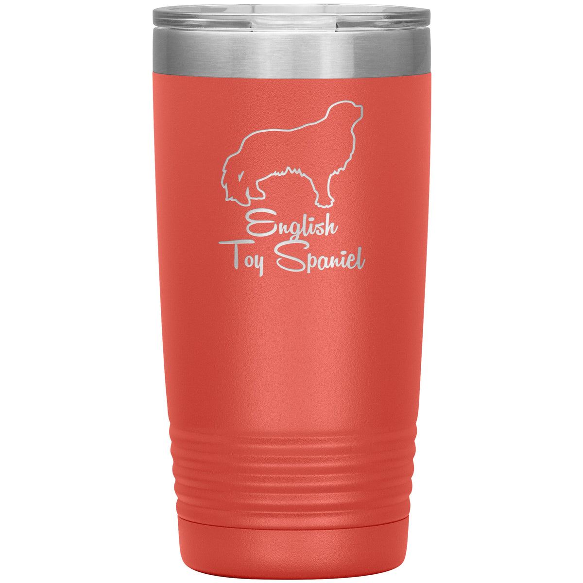 English Toy Spaniel Dog Outlined Silhouette 20oz Insulated Tumbler