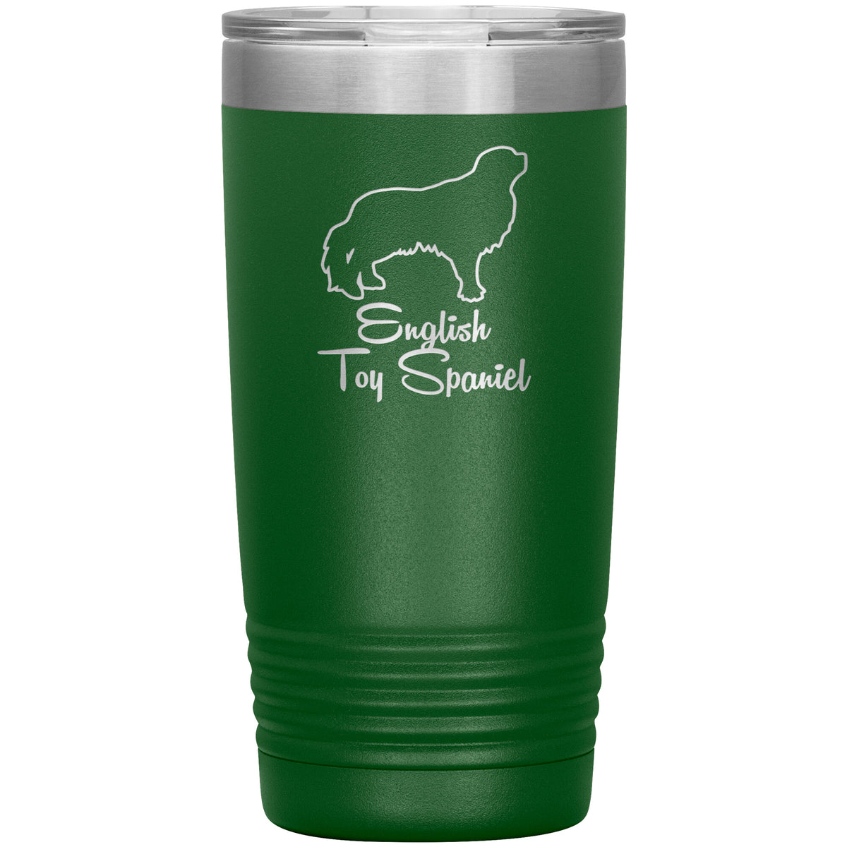English Toy Spaniel Dog Outlined Silhouette 20oz Insulated Tumbler