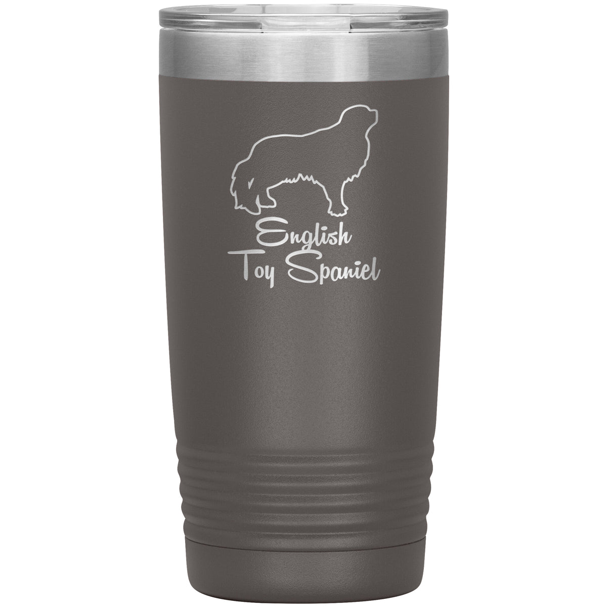 English Toy Spaniel Dog Outlined Silhouette 20oz Insulated Tumbler