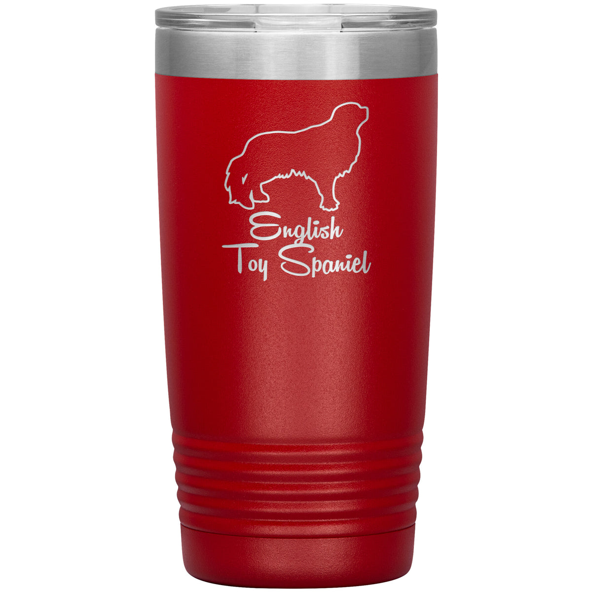 English Toy Spaniel Dog Outlined Silhouette 20oz Insulated Tumbler