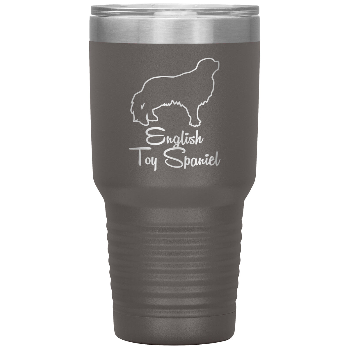 English Toy Spaniel Dog Outlined Silhouette 30oz Insulated Tumbler