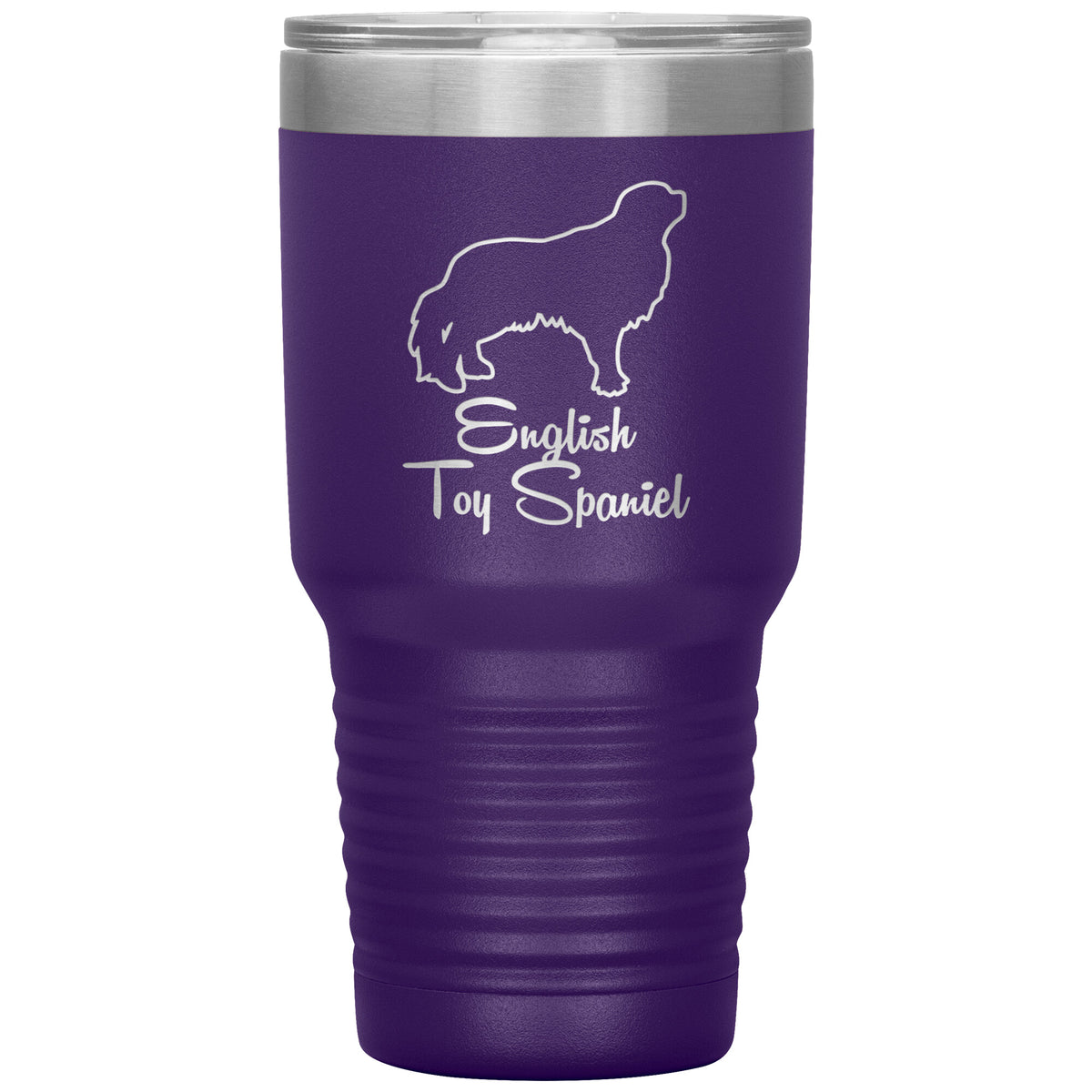 English Toy Spaniel Dog Outlined Silhouette 30oz Insulated Tumbler