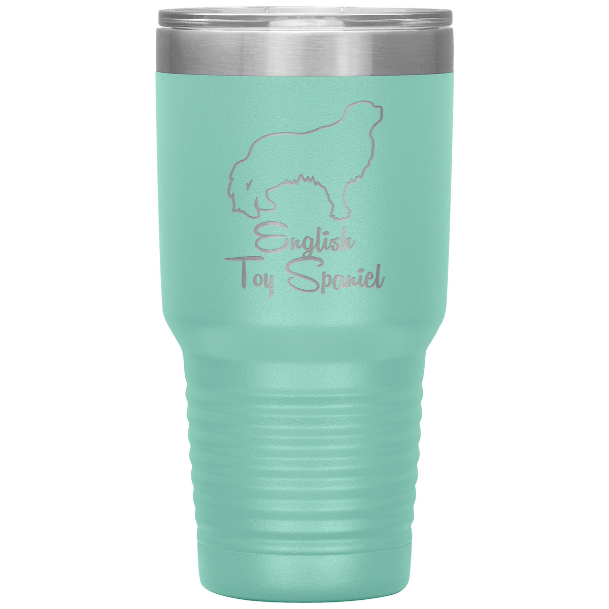 English Toy Spaniel Dog Outlined Silhouette 30oz Insulated Tumbler