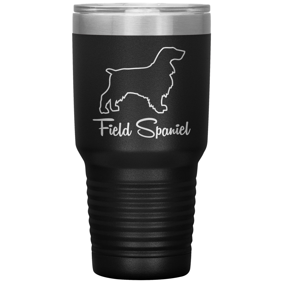 Field Spaniel Dog Outlined Silhouette 30oz Insulated Tumbler