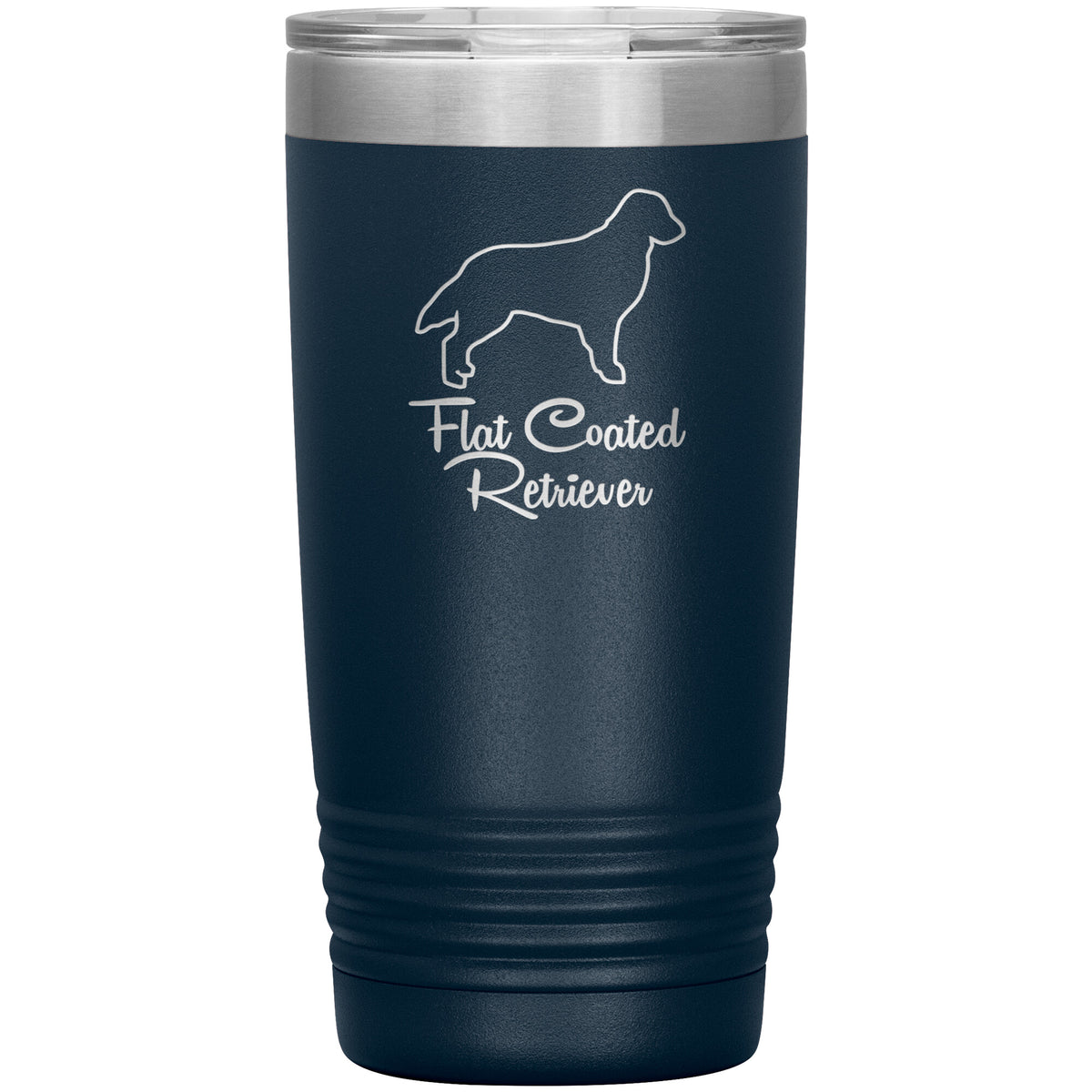 Flat Coated Retriever Dog Outlined Silhouette 20oz Insulated Tumbler