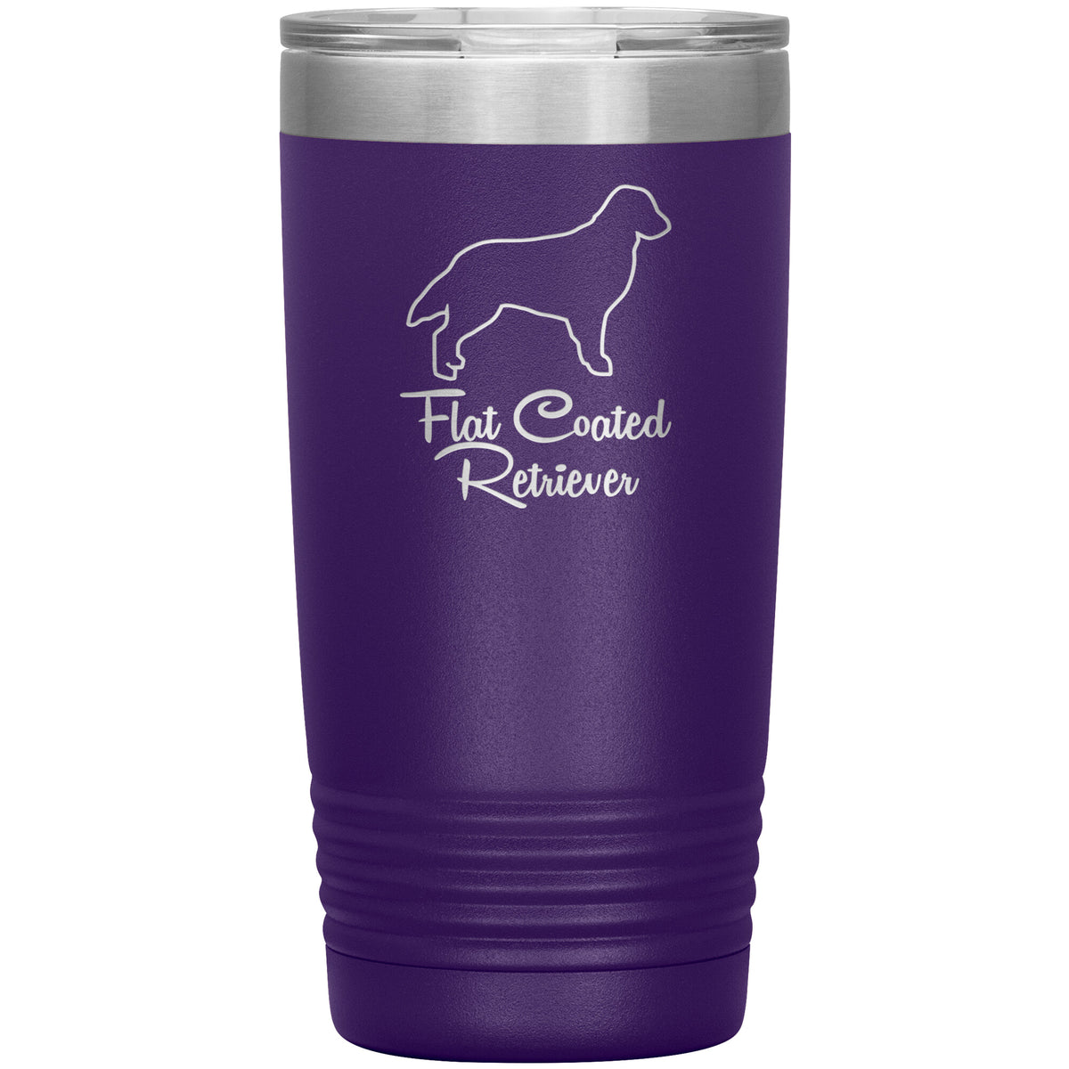 Flat Coated Retriever Dog Outlined Silhouette 20oz Insulated Tumbler